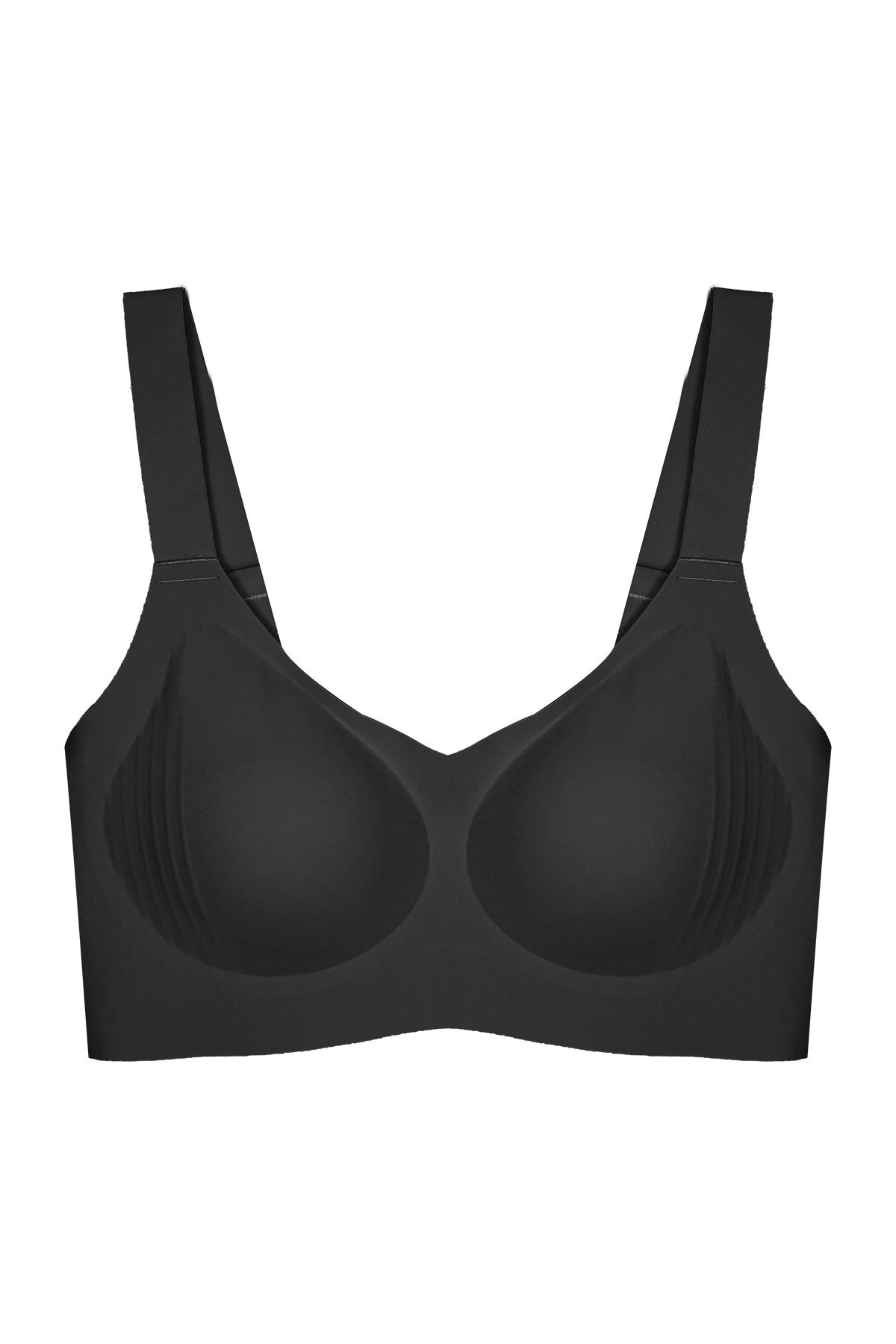 Seamless Bra - Curve | Siyah Lazer Kesim Dikişsiz Toparlayıcı Büyük Beden Kadın Sütyen