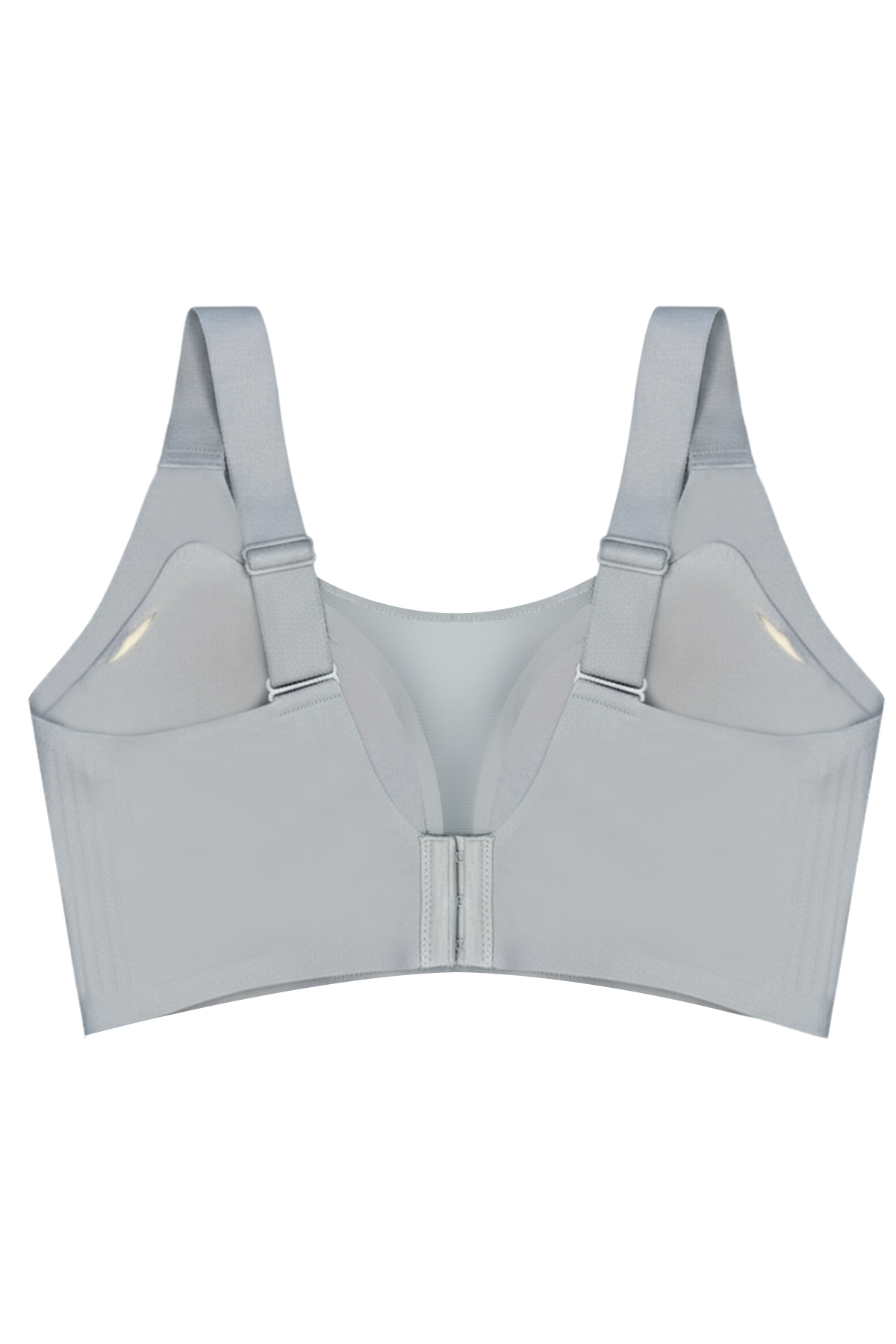 Seamless Bra - Forme | Gri Lazer Kesim Dikişsiz Toparlayıcı Büyük Tüllü Beden Kadın Sütyen
