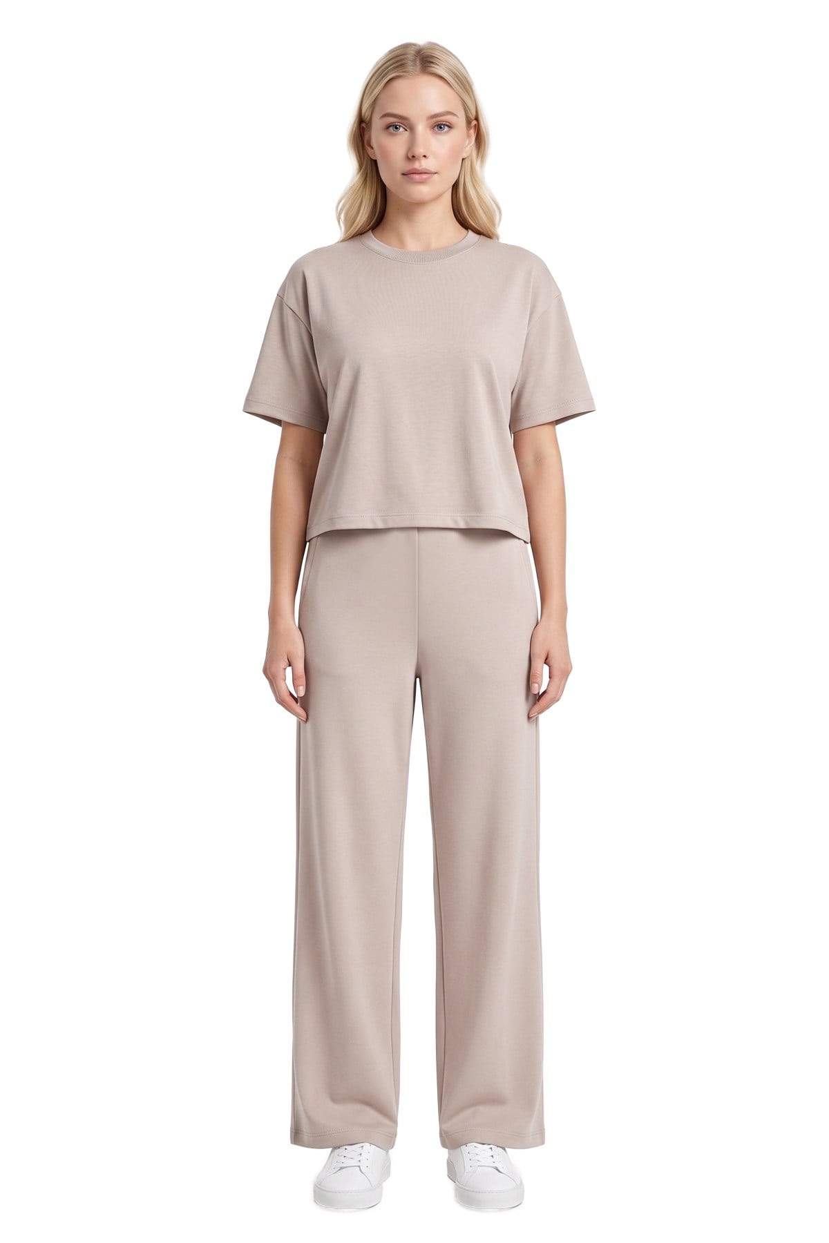Premium - Sway Collection | Vizon Basic Yüksel Bel Modal Bol Paça Kadın Pantolon