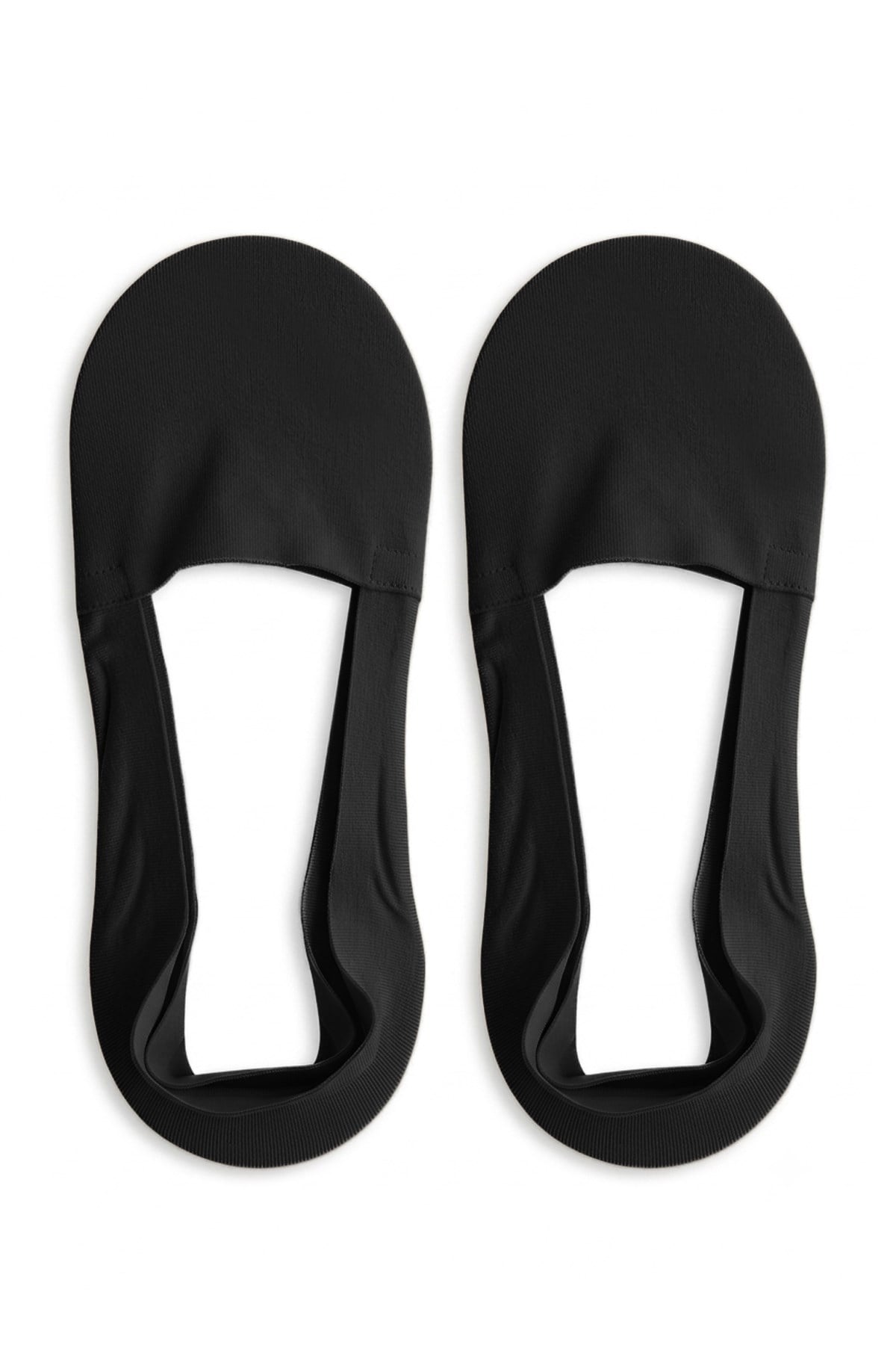 Premium - Lazer Kesim Penye Sneaker Babet Çorap Siyah-Ten 2li Paket