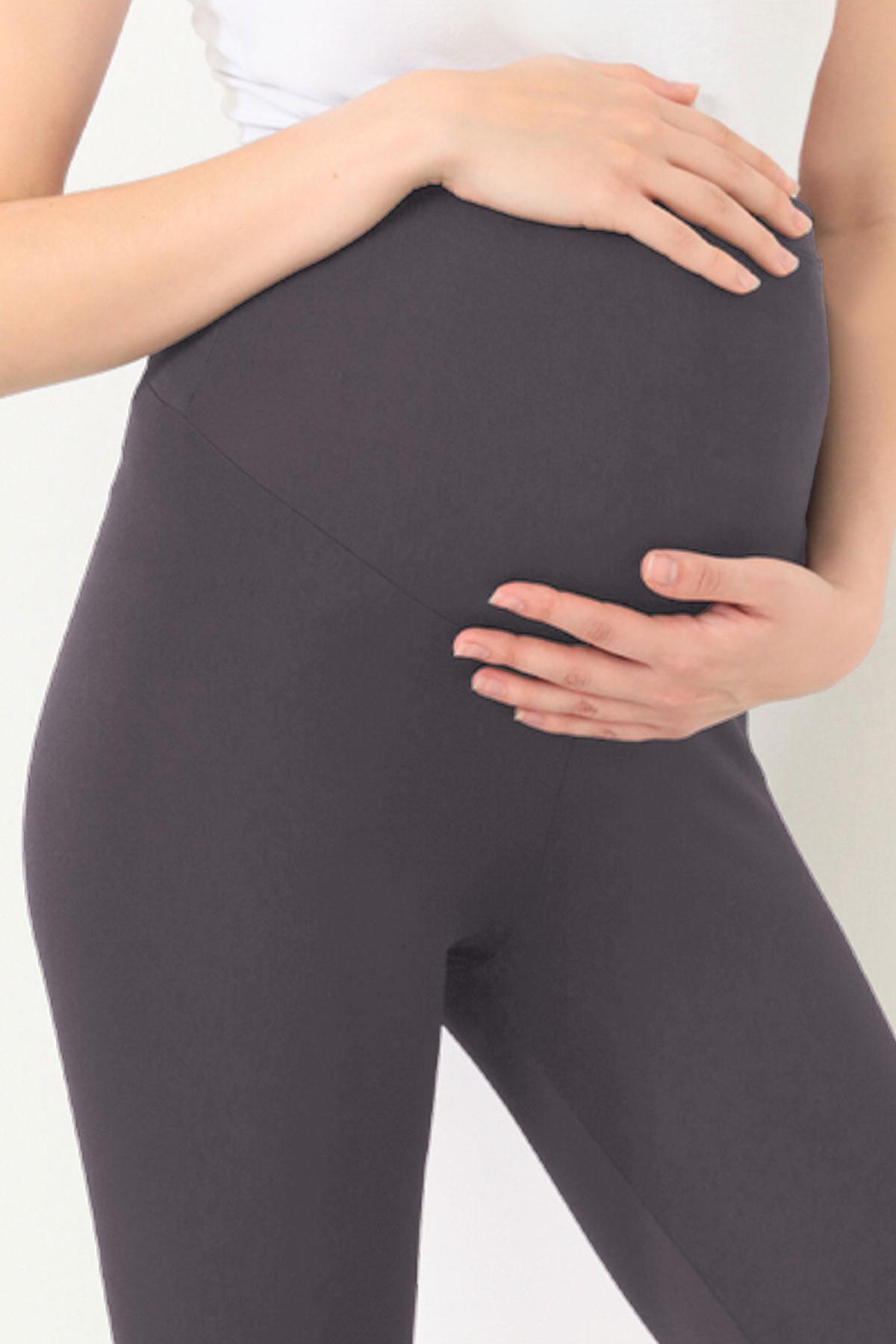 Füme Esnek Yüksek Bel Hamile Tayt