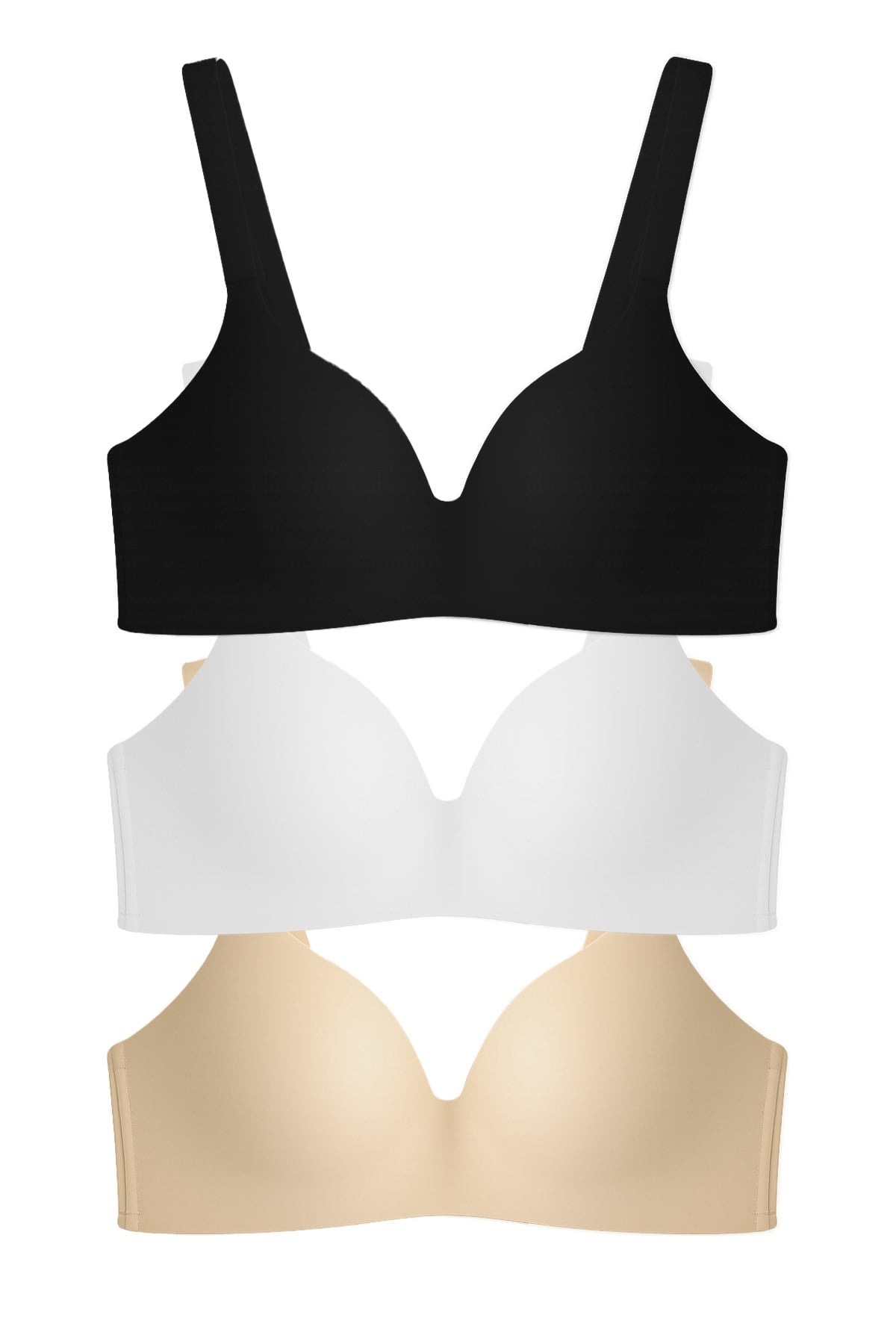 Seamless Bra - Norea | Micro Balensiz Dolgusuz Toparlayıcı Kadın Sütyen 3lü Paket-2