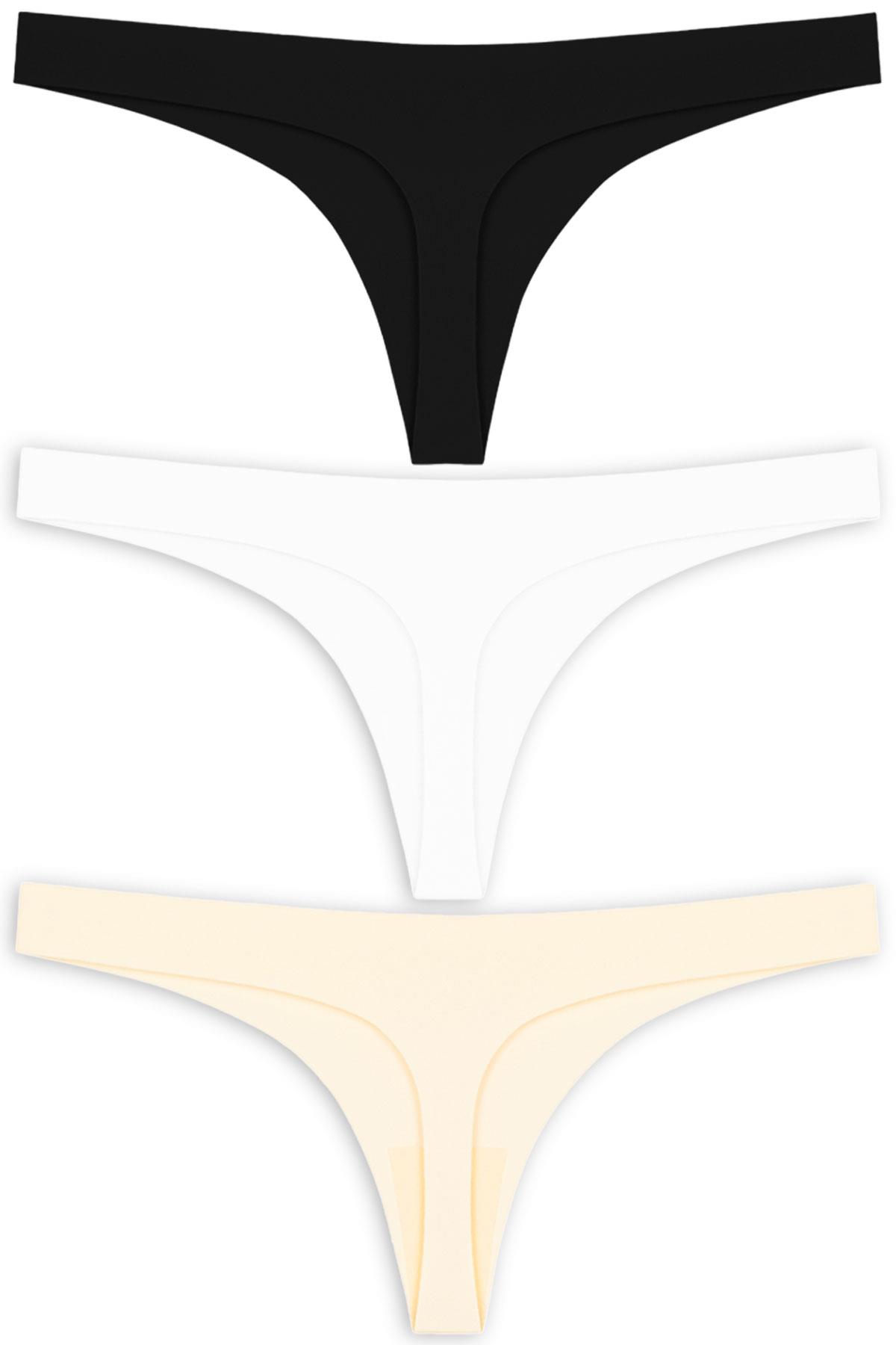 Basic Lazer Kesim Tanga Külot 3lü Paket - 1