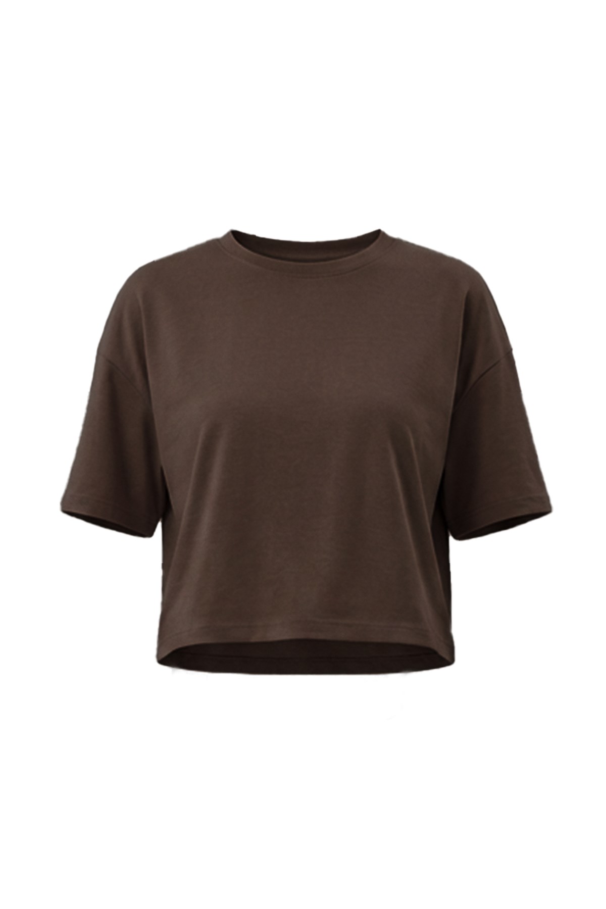 Premium - Sway Collection | Kahverengi Modal Bisiklet Yaka Tişört