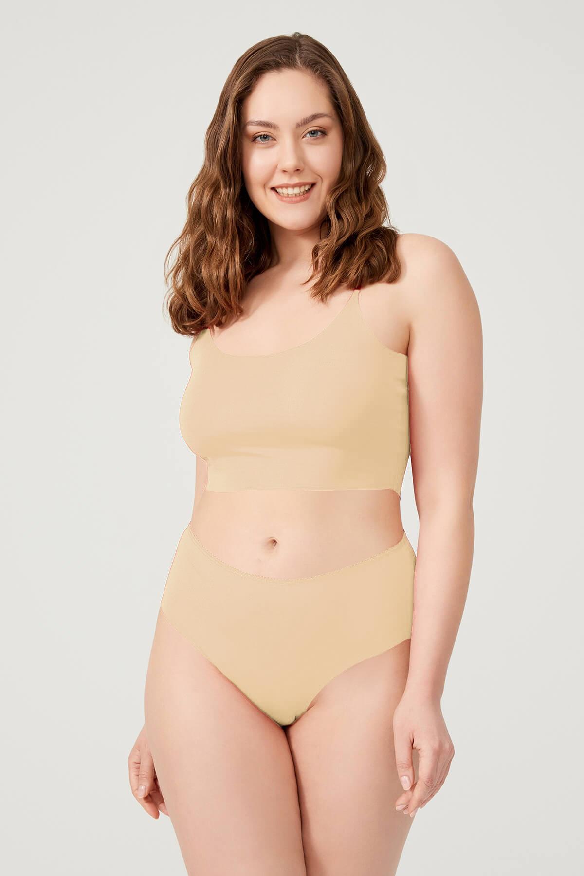 Basic Yüksek Bel Büyük Beden Kadın Lazer Külot 10lu Paket