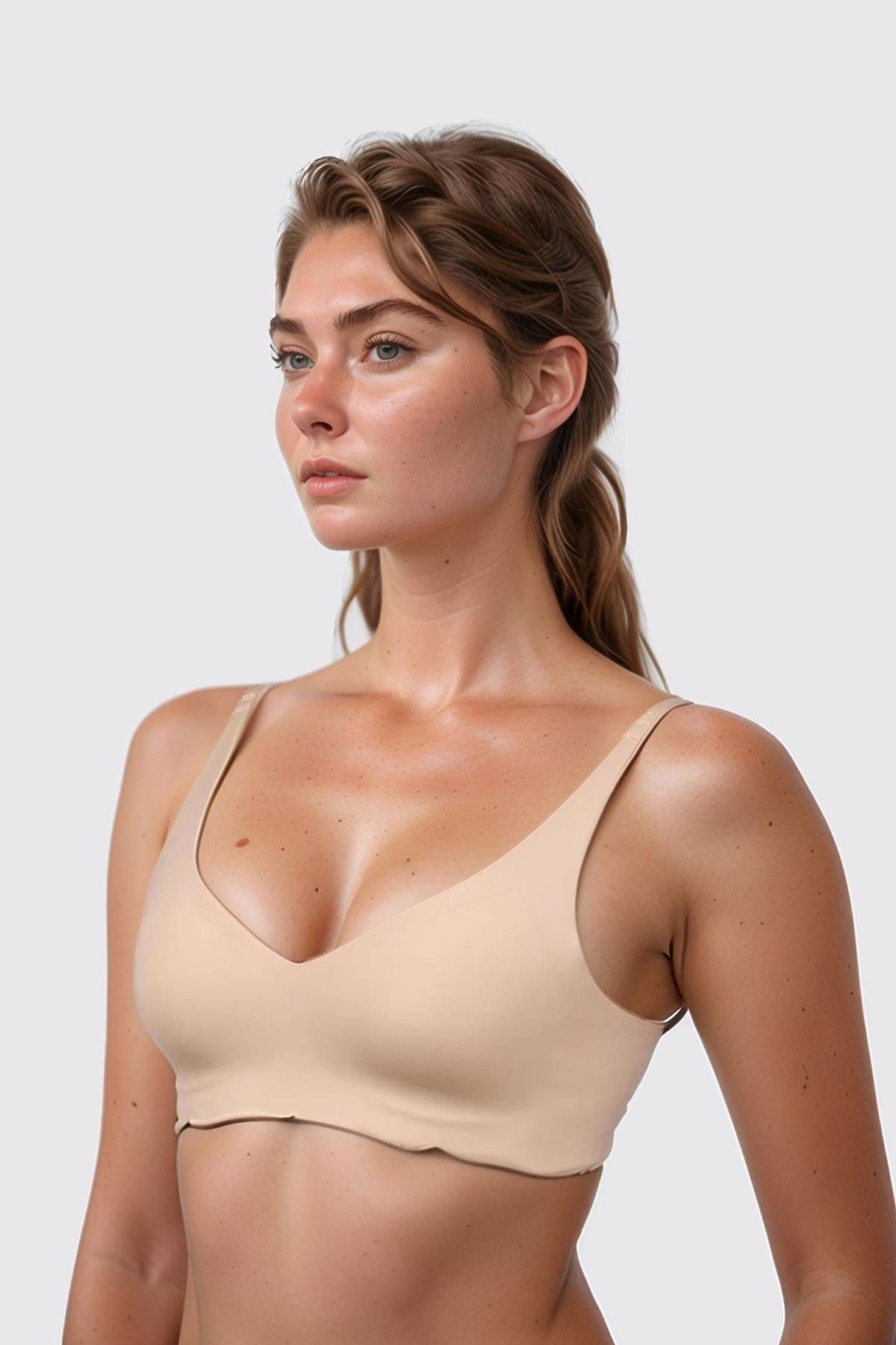 Seamless Bra - Wave | Ten Lazer Kesim Dikişsiz Dalga Detaylı Balensiz Kadın Sütyen