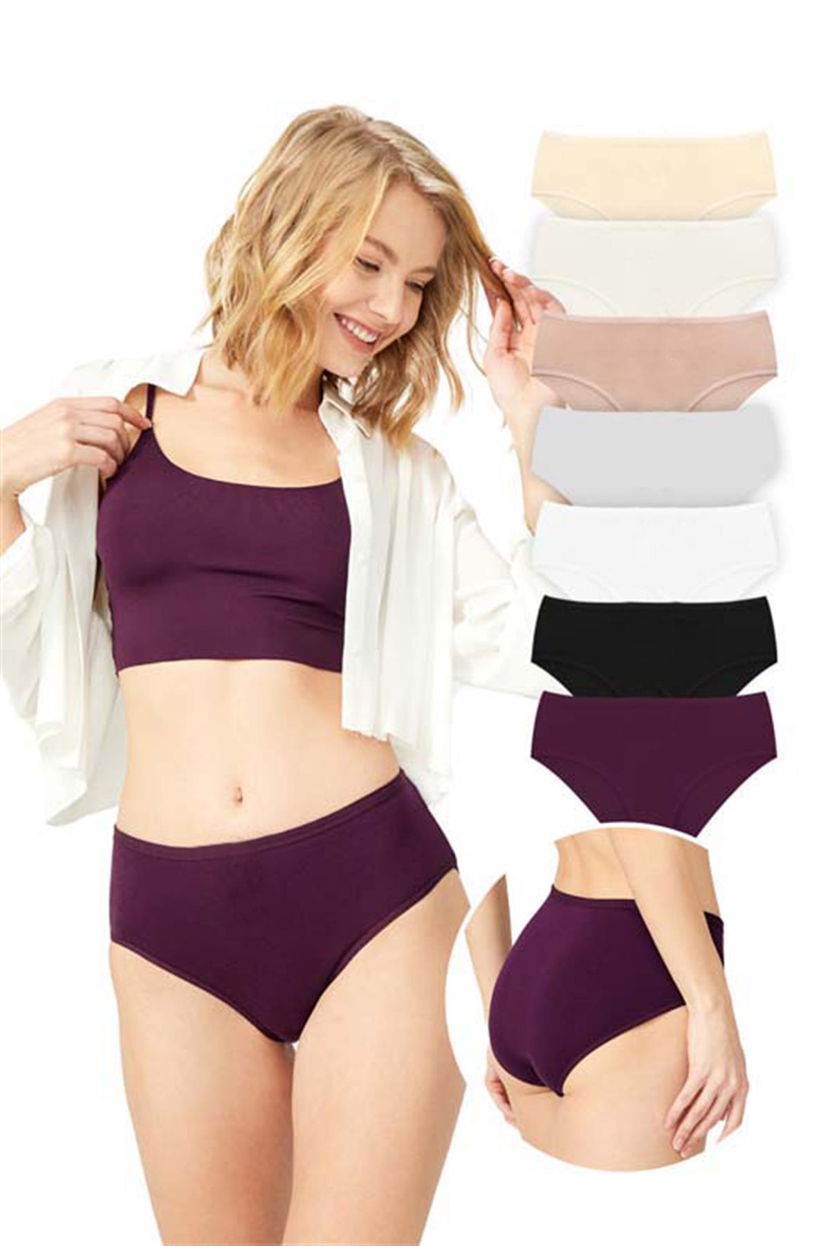 Basic Klasik Pamuklu Geniş Kenarlı Bato Külot 7li Paket