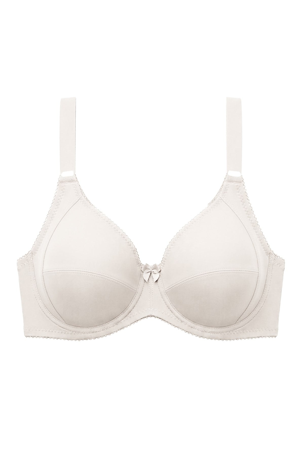 Bra - Novia | Krem Büyük Beden Micro Balenli Minimizer Ayarlanabilir Askılı Kadın Sütyen