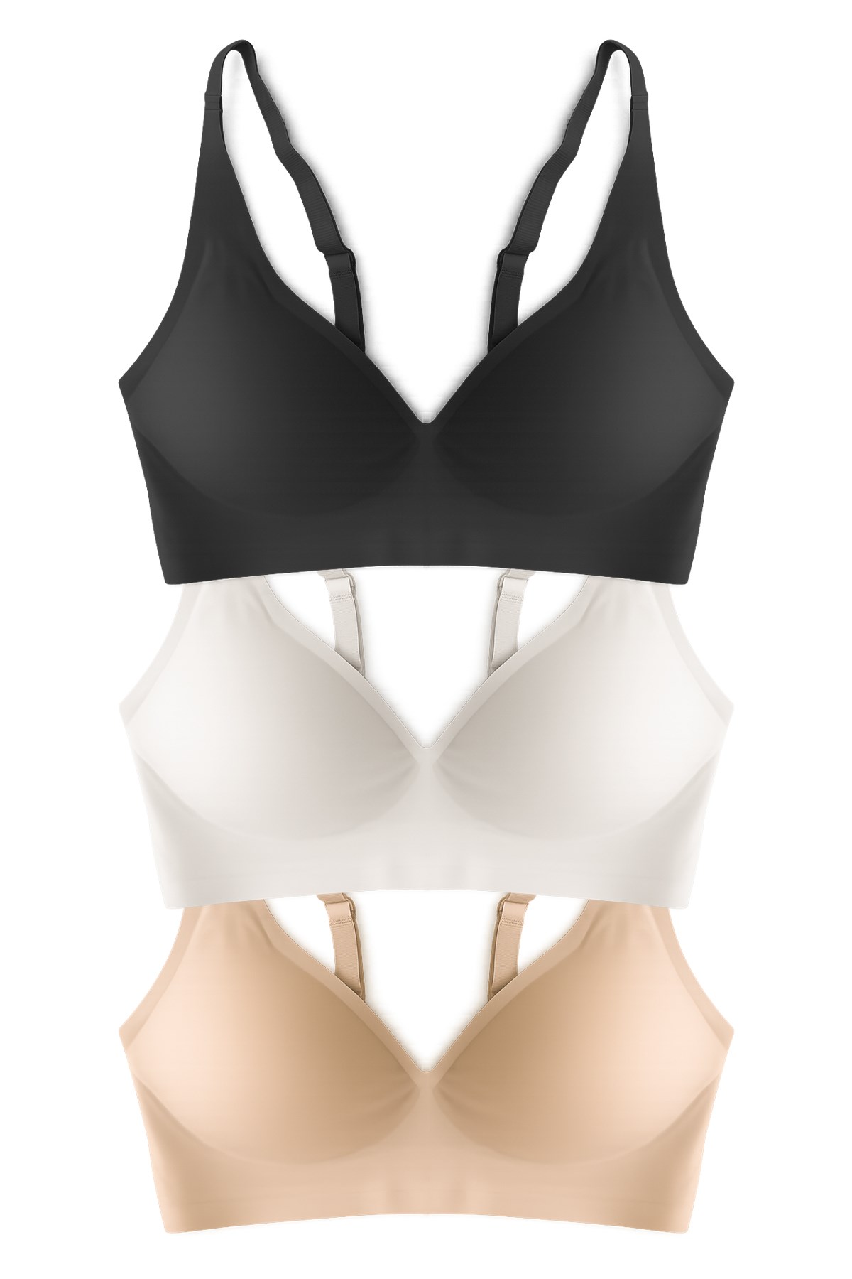 Seamless Bra - Avelis | Lazer Kesim Dikişsiz Balensiz İz Bırakmayan Kadın Sütyen 3lü Paket-2