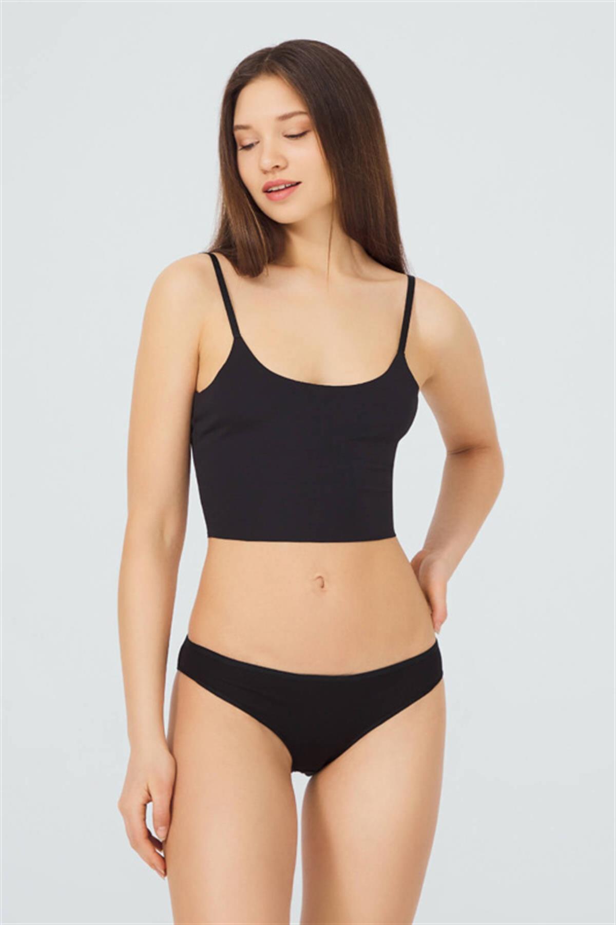 Basic Pamuklu Kadın Bikini Külot 3lü Paket - 7