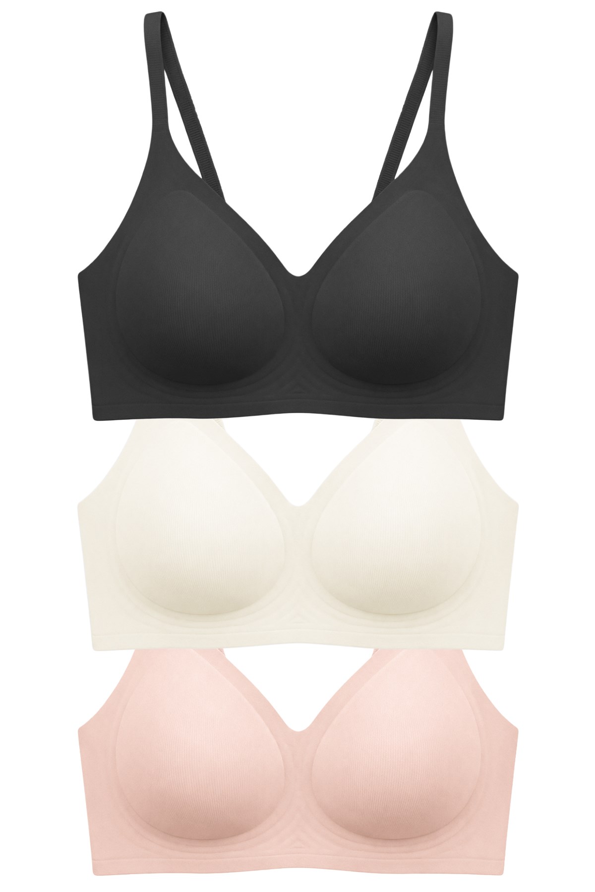 Seamless Bra - Aurea | Lazer Kesim Dikişsiz Kontur Detaylı Balensiz Kadın Sütyen 3lü Paket-2