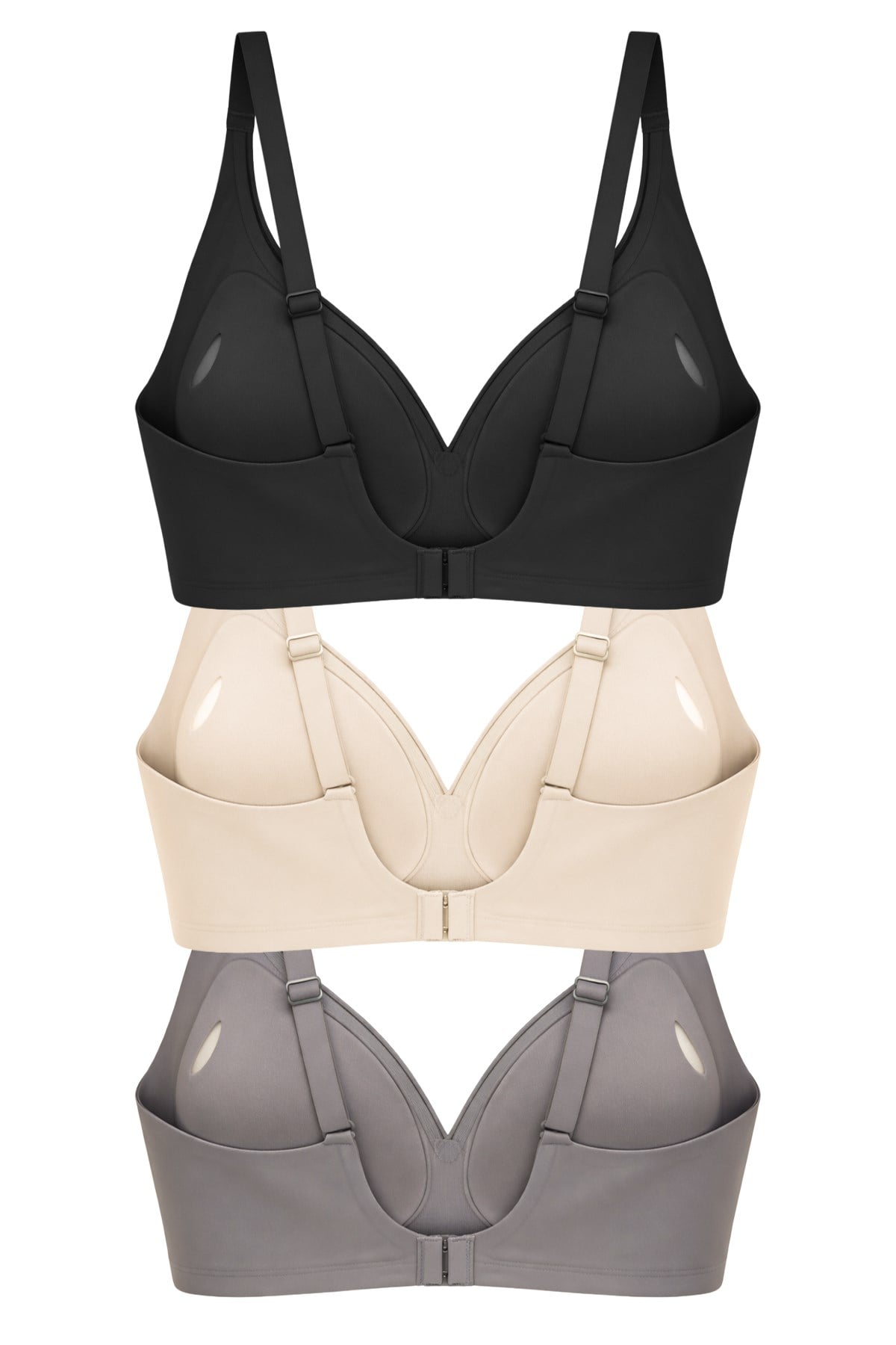 Seamless Bra - Slight | Lazer Kesim Dikişsiz Dilim Detaylı Balensiz Kadın Sütyen 3lü Paket-3