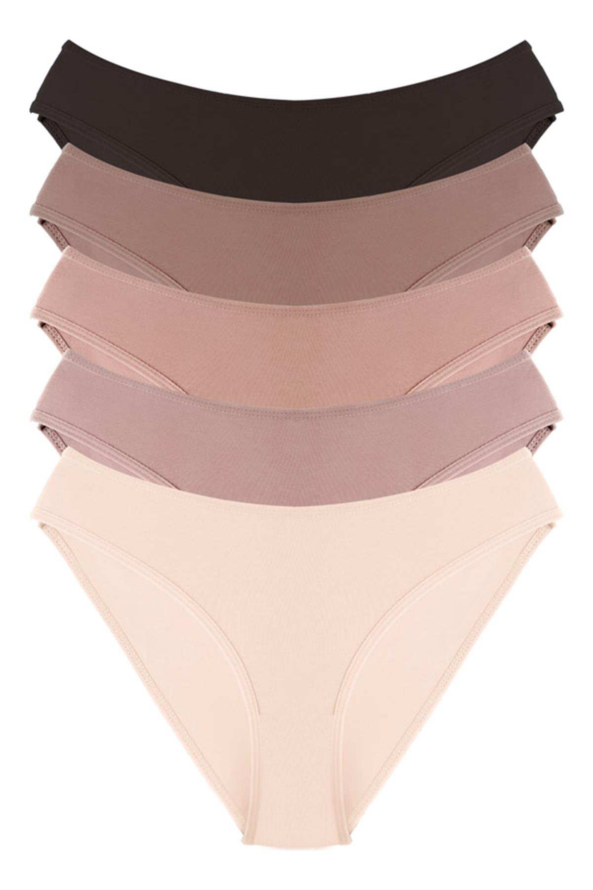 Pamuklu Kadın Bikini Külot 5li Paket