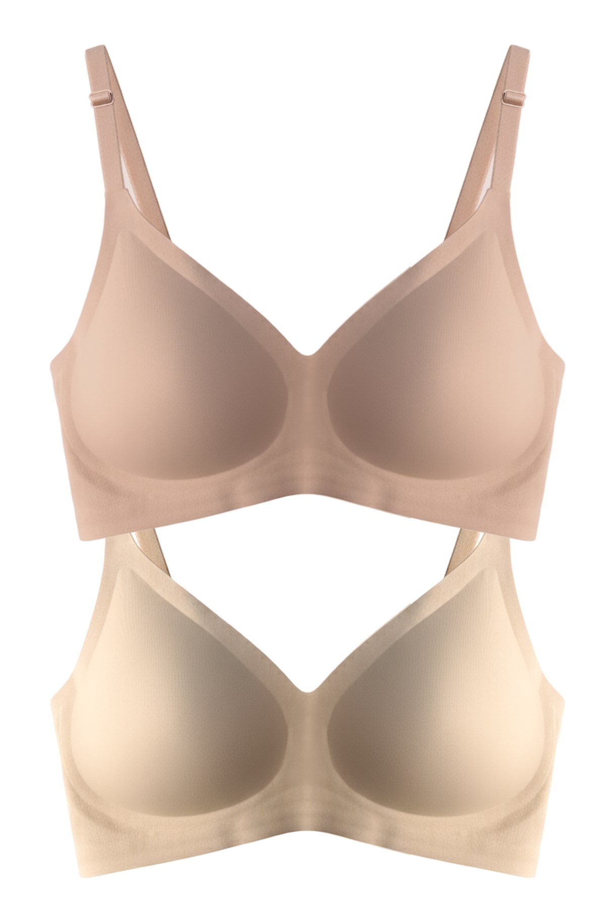 Seamless Bra - Soft | Lazer Kesim Balensiz Ayarlanabilir Askılı Dikişsiz Kadın Sütyen 2li Paket-3