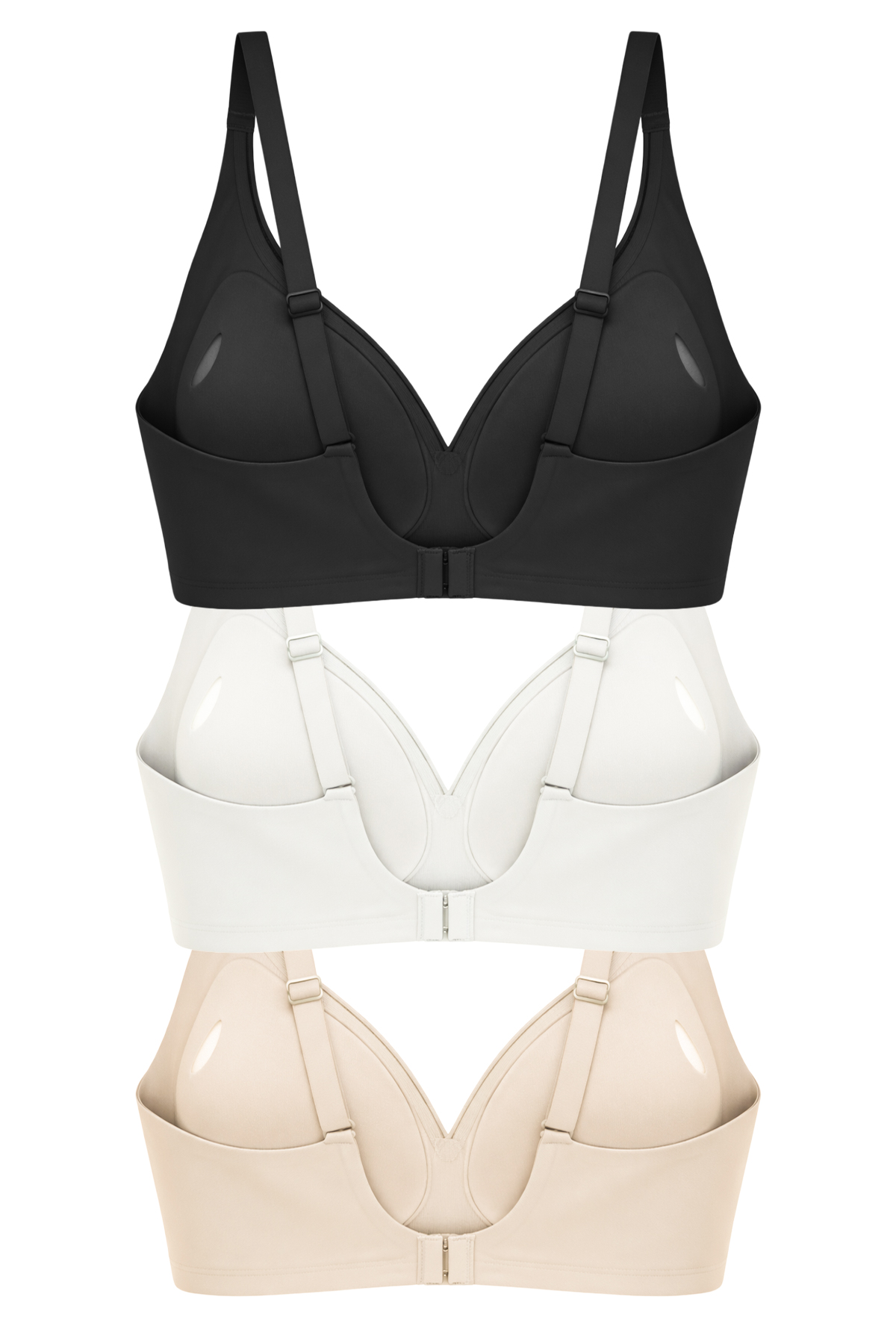 Seamless Bra - Slight | Lazer Kesim Dikişsiz Dilim Detaylı Balensiz Kadın Sütyen 3lü Paket