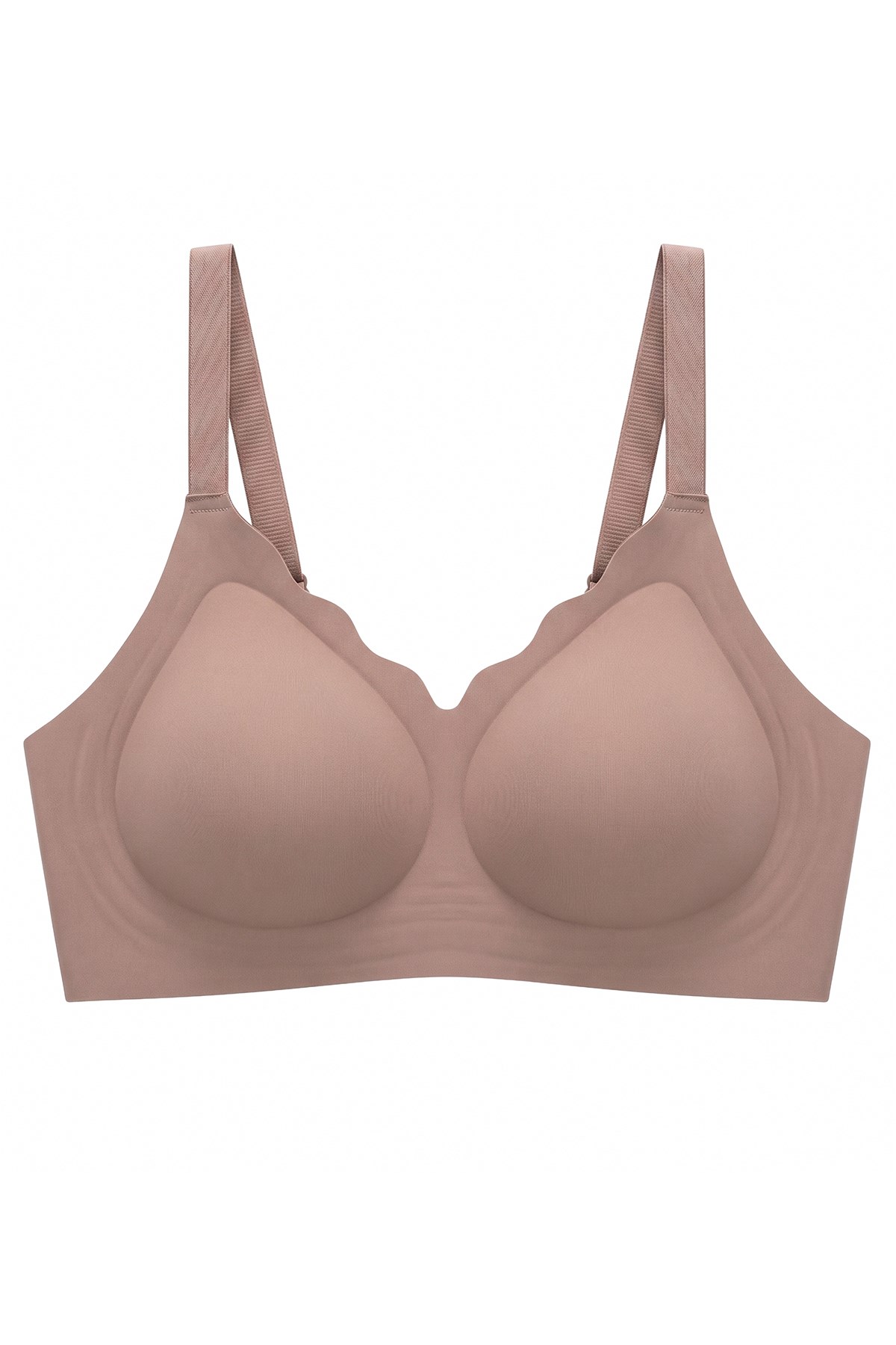 Seamless Bra - Smooth | Kahverengi Lazer Kesim Balensiz Ayarlanabilir Askılı Dikişsiz Kadın Sütyen