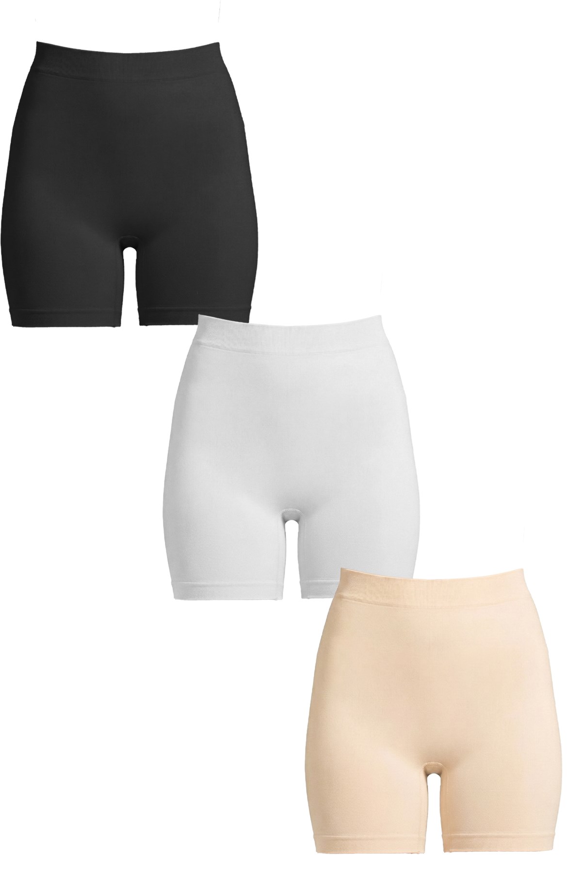 Cottonhill Premium - Kadın Ultra-Rahat Seamless Yüksek Bel Uzun Paça Boxer 3lü Paket