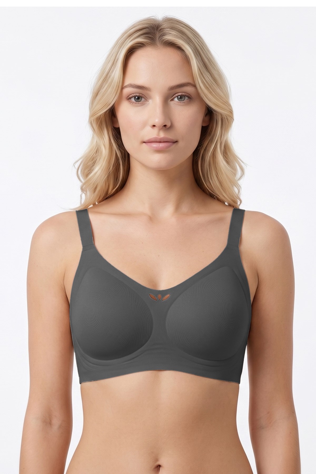 Seamless Bra - Ease | Siyah Lazer Kesim Balensiz Dekolteli Dikişsiz Kadın Sütyen