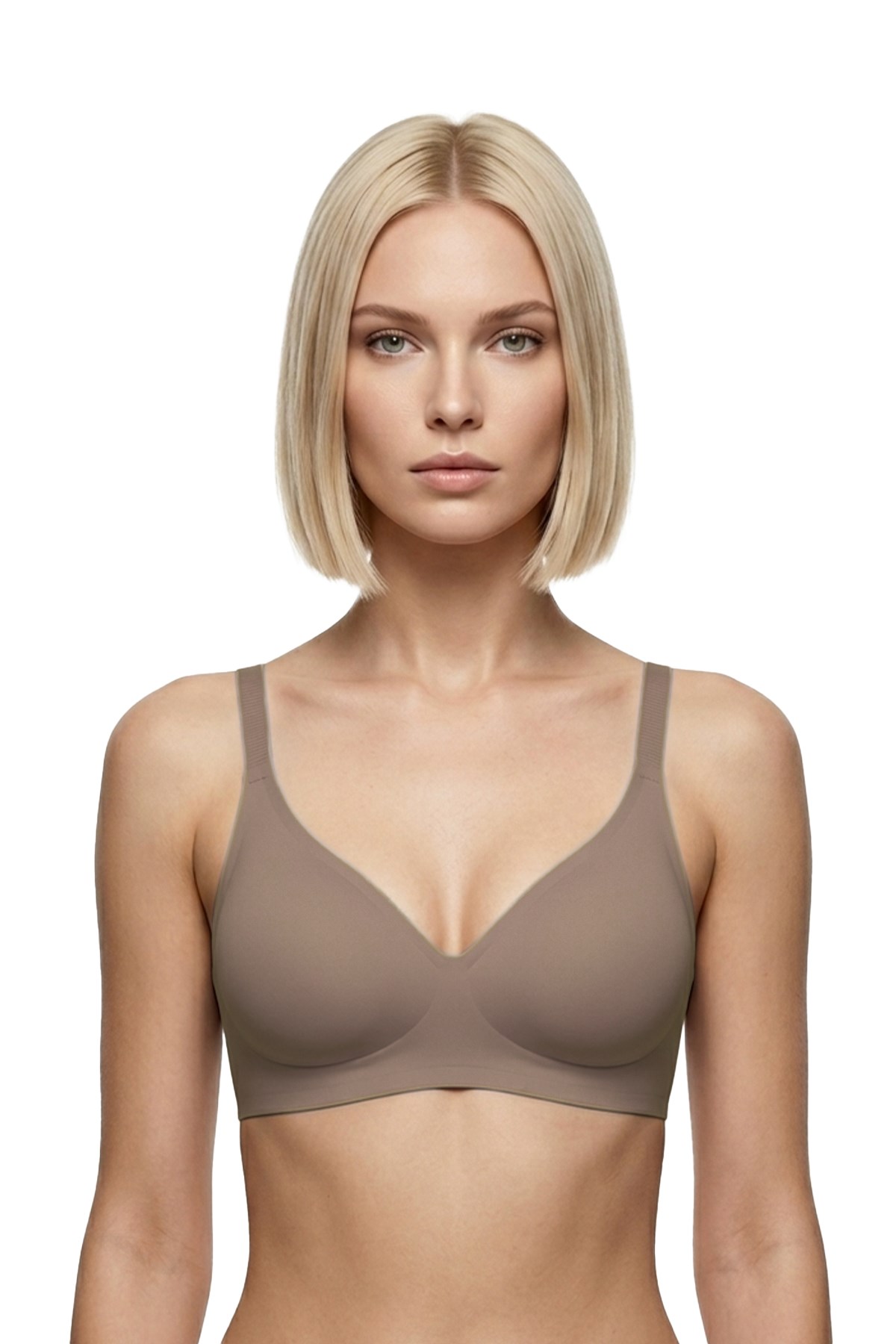 Seamless Bra - Avelis | Kahverengi Lazer Kesim Dikişsiz Balensiz İz Bırakmayan Kadın Sütyen