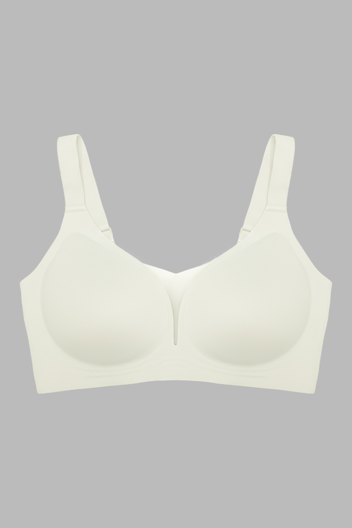 Seamless Bra - Shape | Krem Lazer Kesim Dikişsiz Toparlayıcı Büyük Beden Tüllü Kadın Sütyen