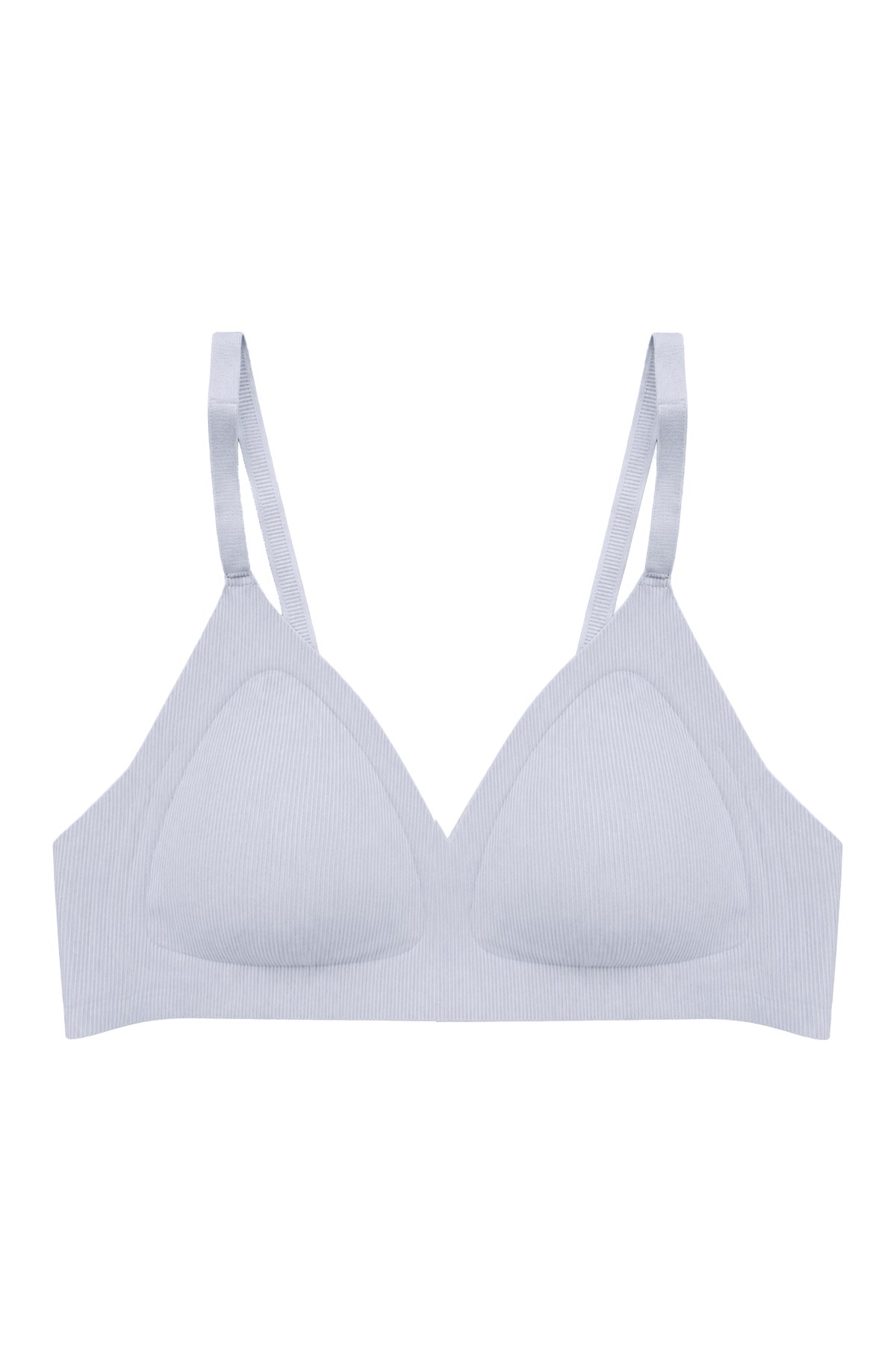 Seamless Bra - Velour | Gri Lazer Kesim Balensiz Üçgen Form Dikişsiz Kadın Sütyen