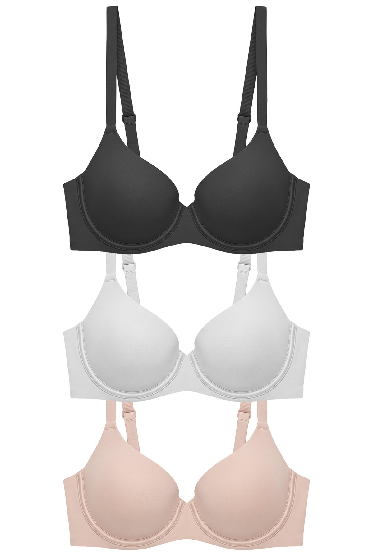 Seamless Bra - Wired | Lazer Kesim Dikişsiz Balenli Kadın Sütyen 3lü Paket