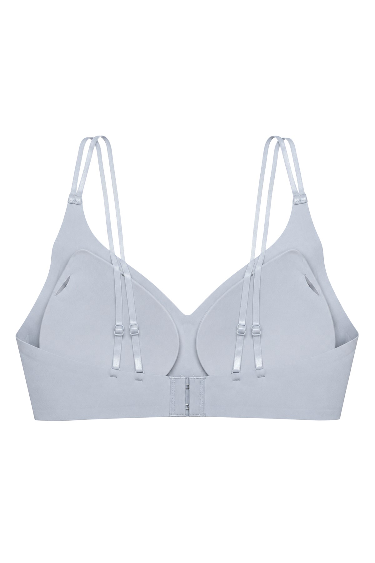 Seamless Bra - Viora | Gri Lazer Kesim Balensiz Kontur Kabartma Detaylı Dikişsiz Kadın Sütyen