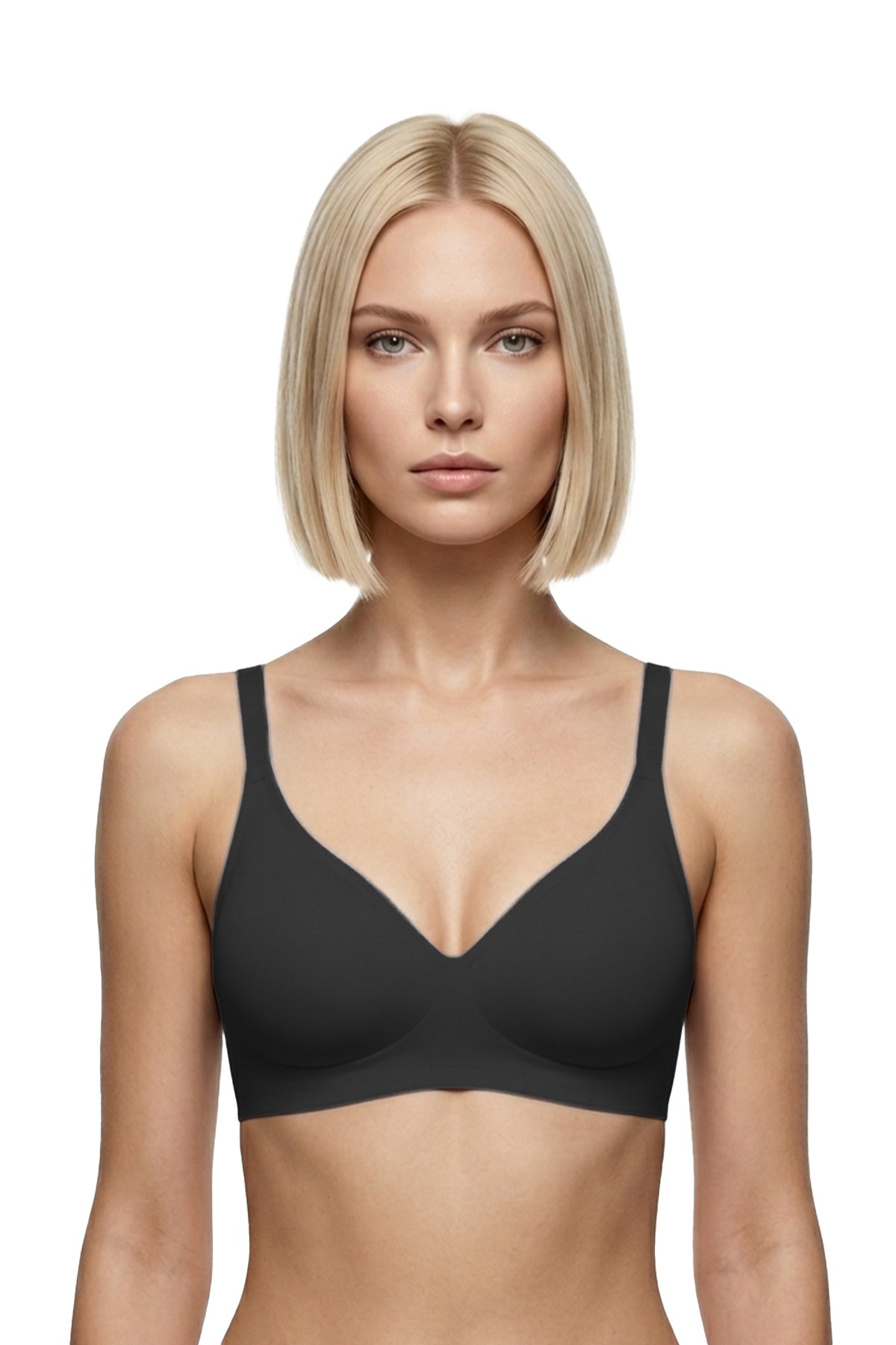 Seamless Bra - Avelis | Siyah Lazer Kesim Dikişsiz Balensiz İz Bırakmayan Kadın Sütyen