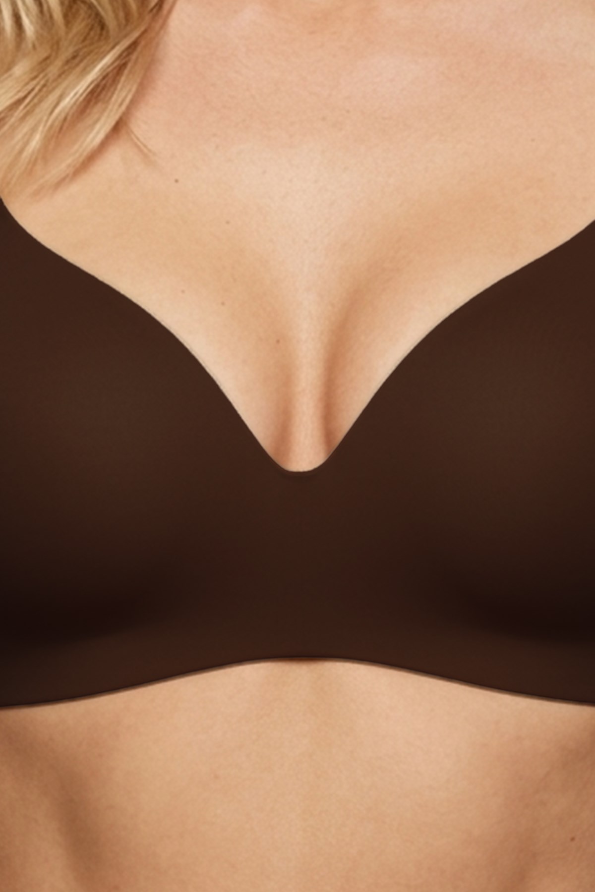 Seamless Bra - Norea | Kahverengi Micro Balensiz Dolgusuz Toparlayıcı Kadın Sütyen