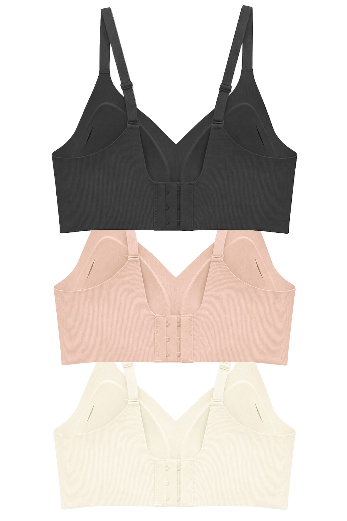 Seamless Bra - Alure | Lazer Kesim Balensiz Perfore Detaylı Dikişsiz Kadın Sütyen 3lü Paket-2