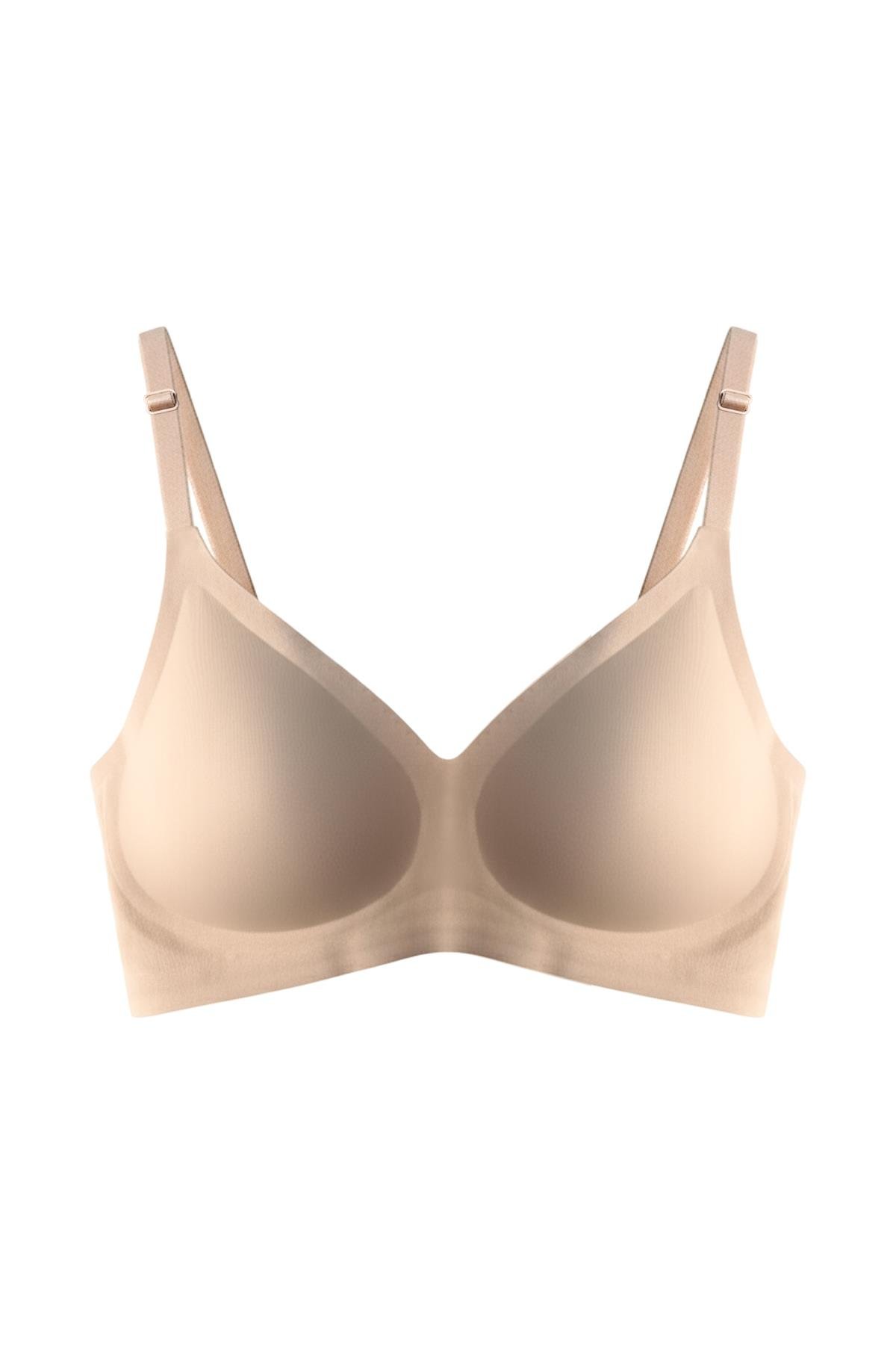 Seamless Bra - Pure | Kahverengi Lazer Kesim Dikişsiz Ayarlanabilir Askılı Balensiz Kadın Sütyen