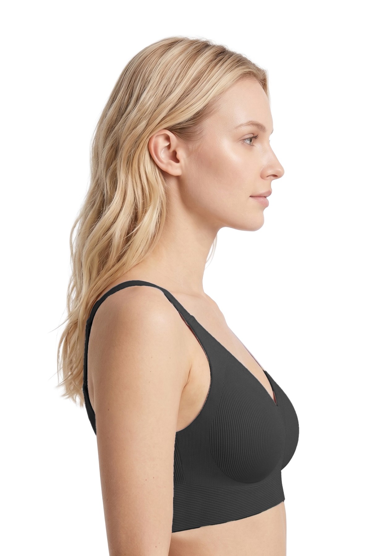 Seamless Bra - Velora | Lazer Kesim Balensiz Rib Dokulu Dikişsiz Kadın Sütyen 3lü Paket-2