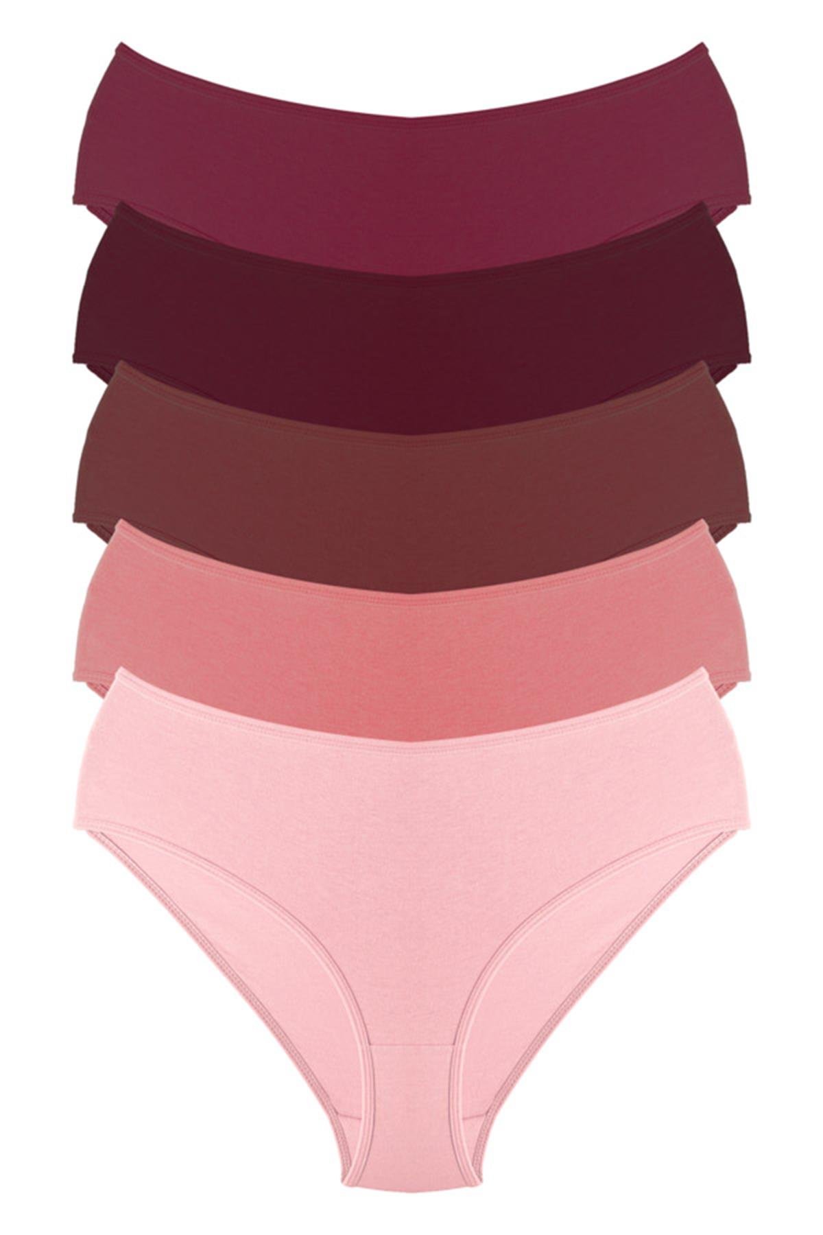 Pamuklu Geniş Kenarlı Bato Külot 5li Paket-2