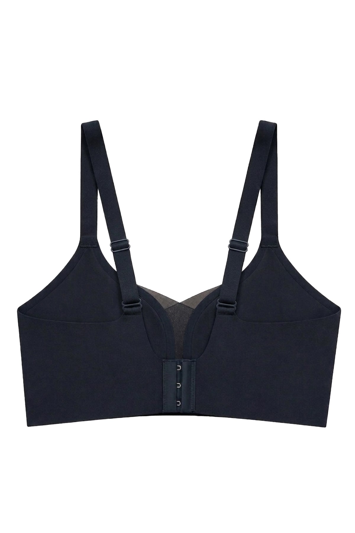 Seamless Bra - Nuvia |Siyah Lazer Kesim Klipsli Önden Açılabilir Rib Dokulu Dikişsiz Emzirme Sütyeni