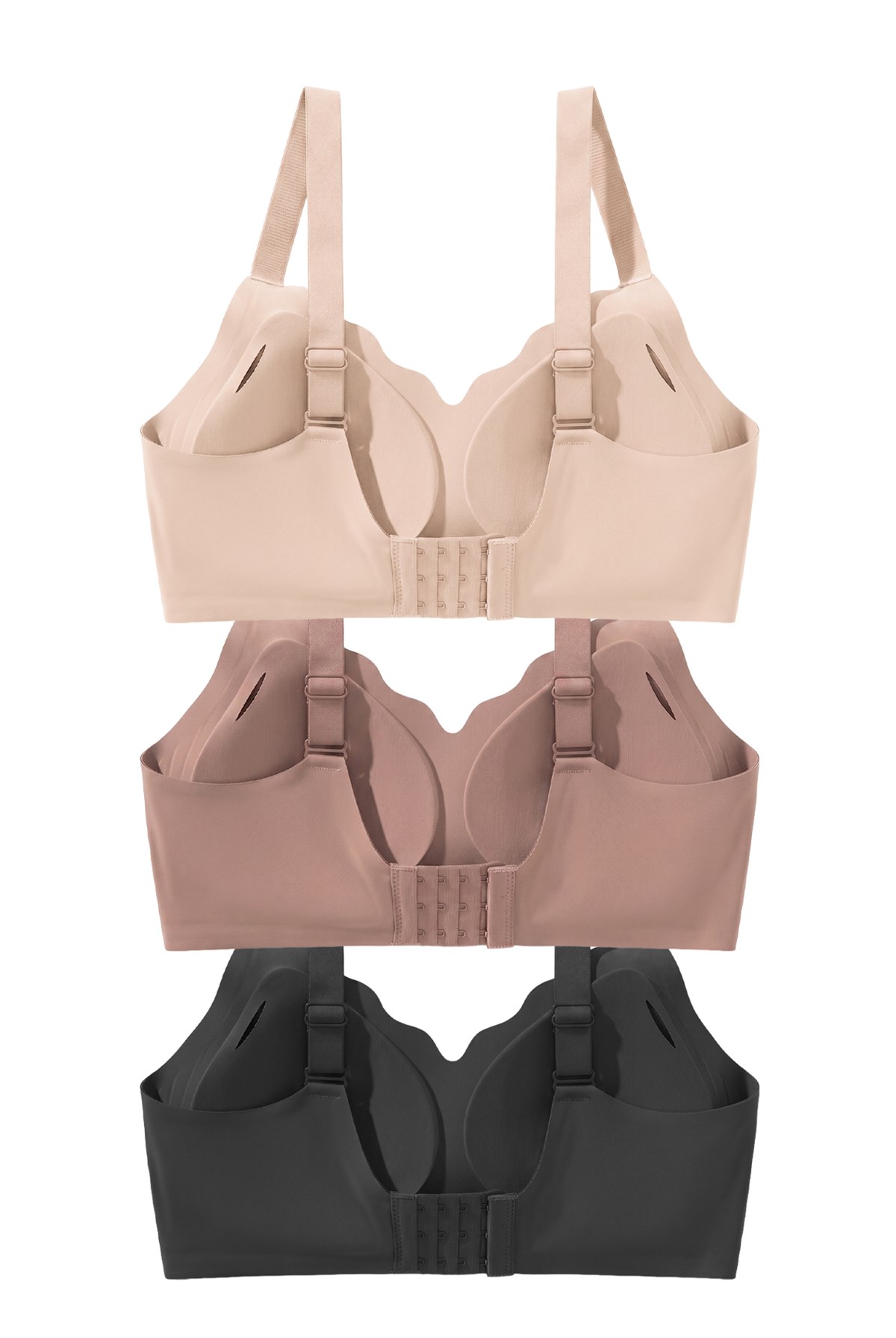 Seamless Bra - Smooth | Lazer Kesim Balensiz Ayarlanabilir Askılı Dikişsiz Kadın Sütyen 3lü Paket