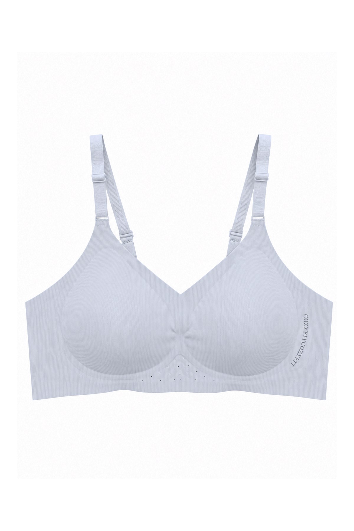 Seamless Bra - Alure | Gri Lazer Kesim Balensiz Perfore Detaylı Dikişsiz Kadın Sütyen