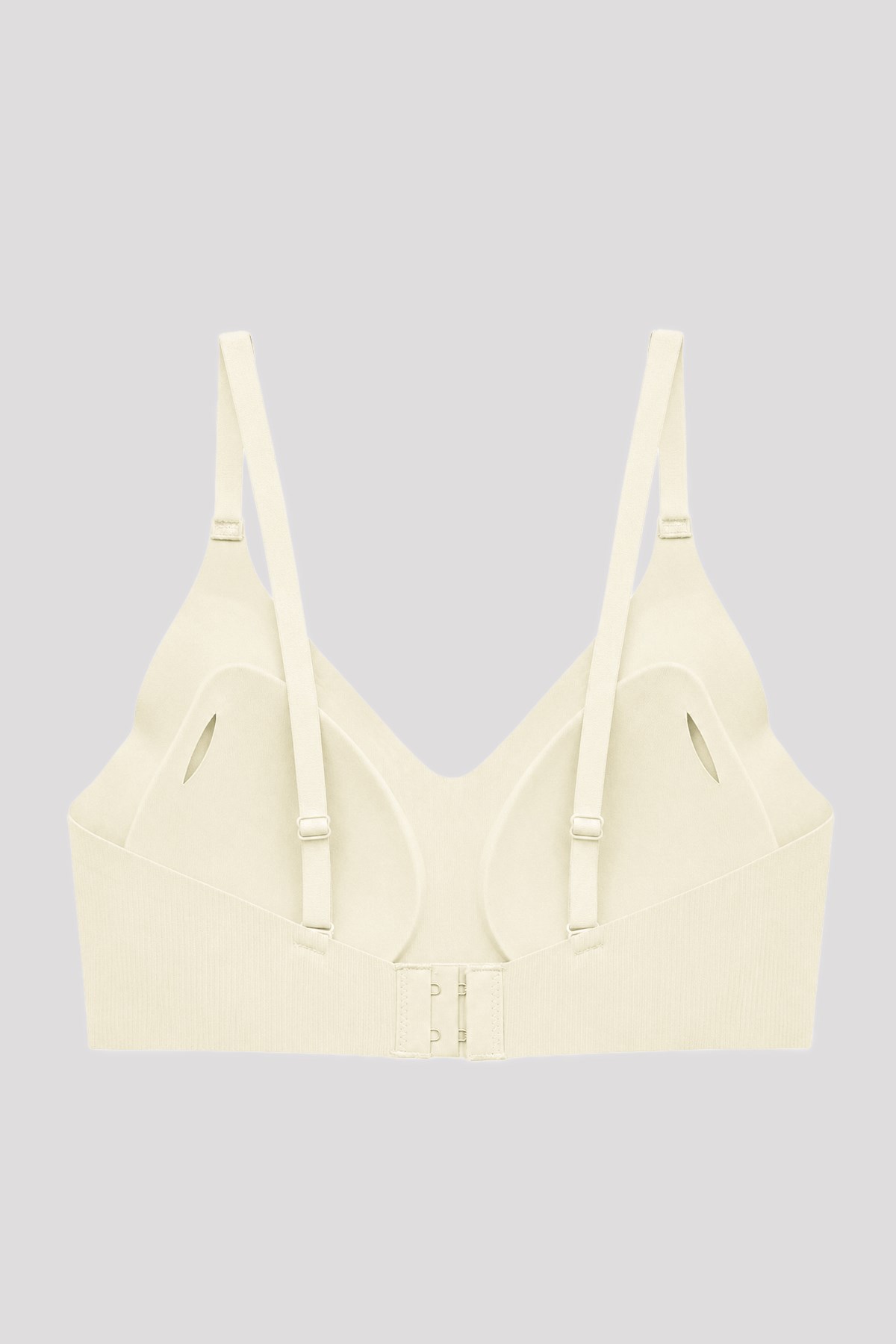 Seamless Bra - Elara | Krem Lazer Kesim Balensiz İnce Fitil Dokulu Dikişsiz Kadın Sütyen