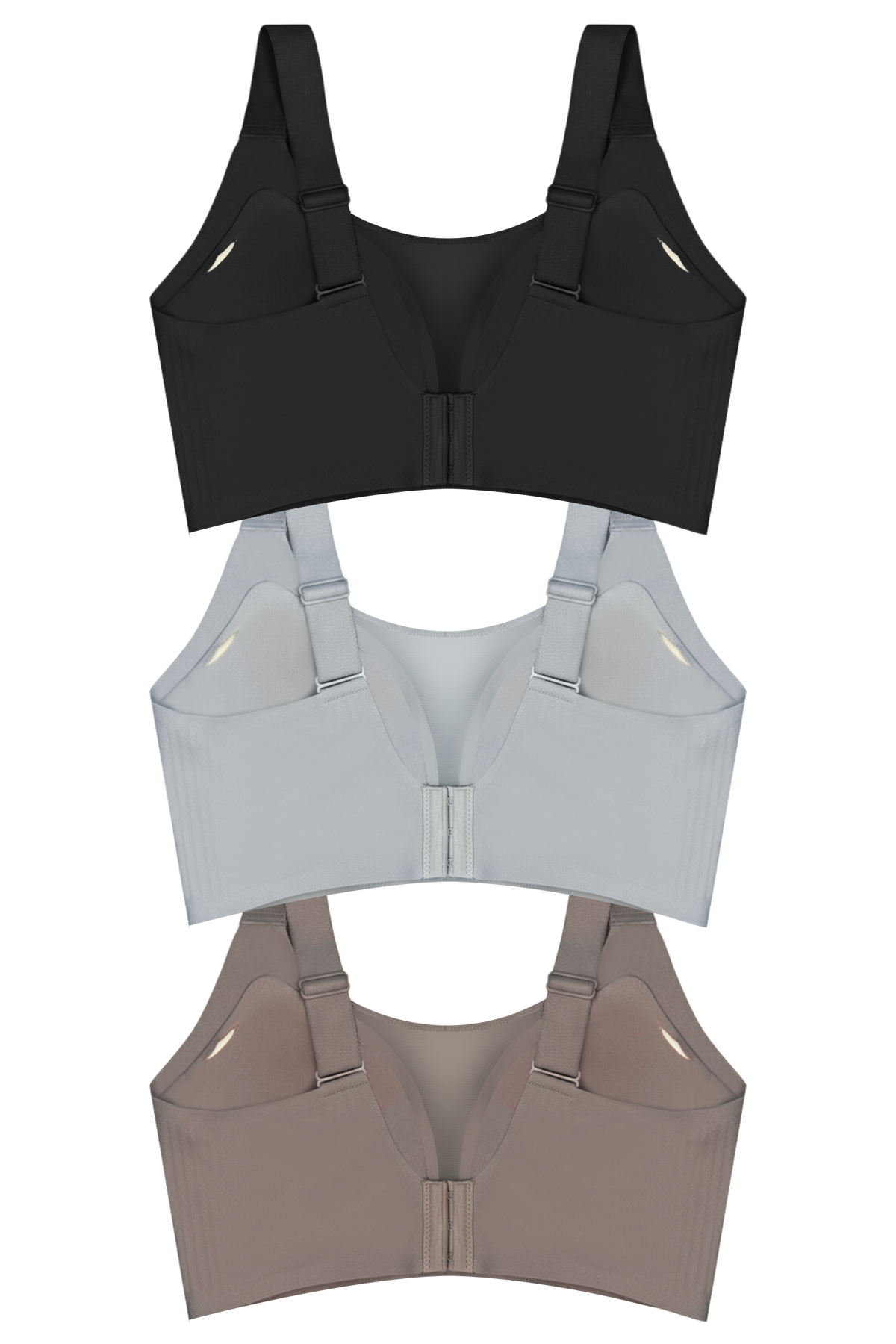 Seamless Bra - Forme | Lazer Kesim Dikişsiz Toparlayıcı Büyük Tüllü Beden Kadın Sütyen 3lü Paket-2