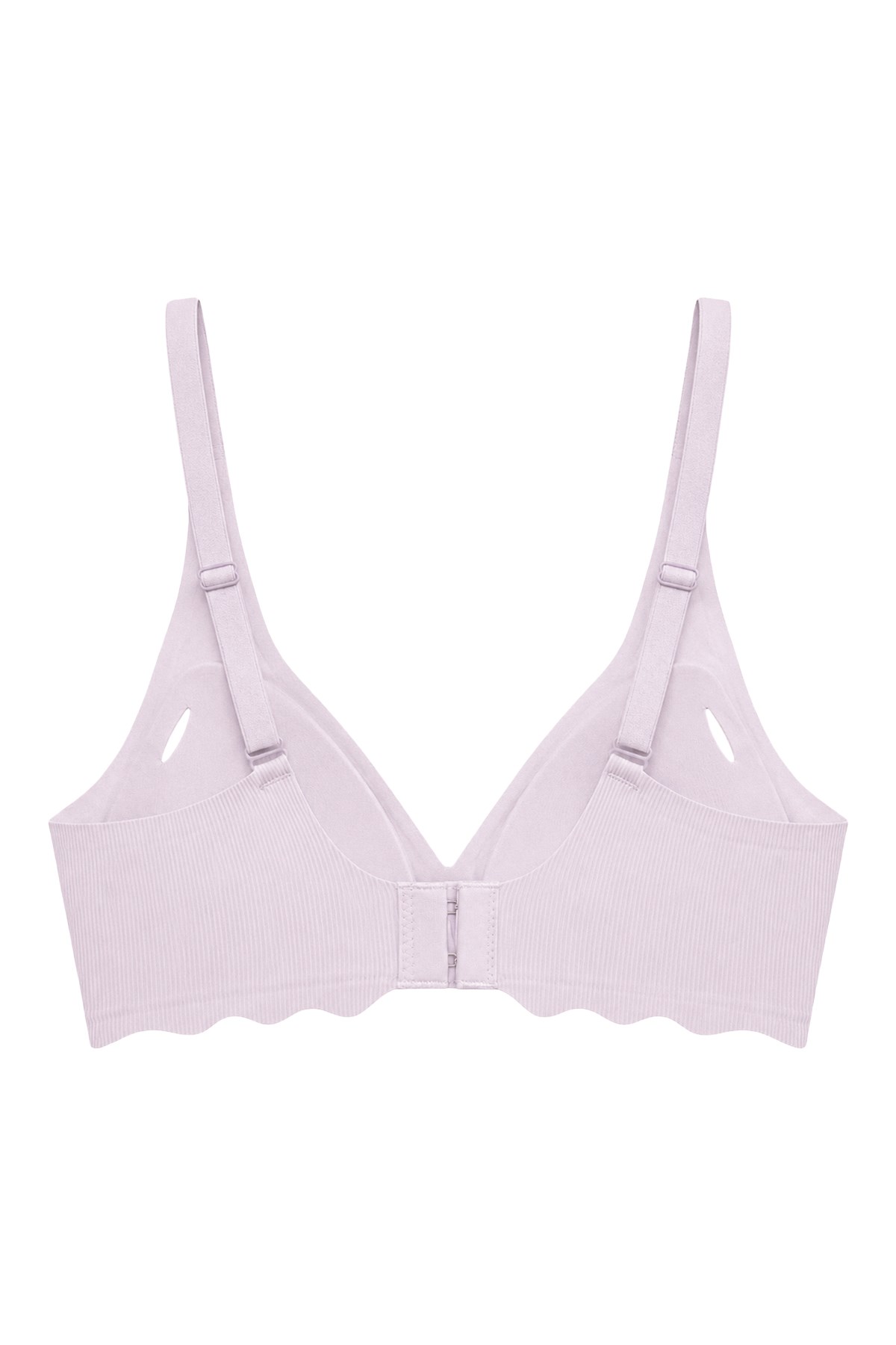Seamless Bra - Lumera | Lila Lazer Kesim Balensiz Rib Dokulu Dalga Kesim Dikişsiz Kadın Sütyen