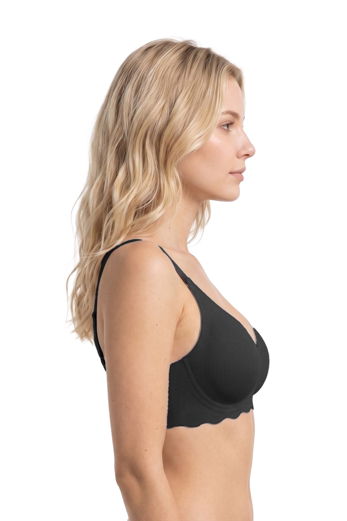 Seamless Bra - Lumera|Lazer Kesim Balensiz Rib Dokulu Dalga Kesim Dikişsiz Kadın Sütyen 3lü Paket-2