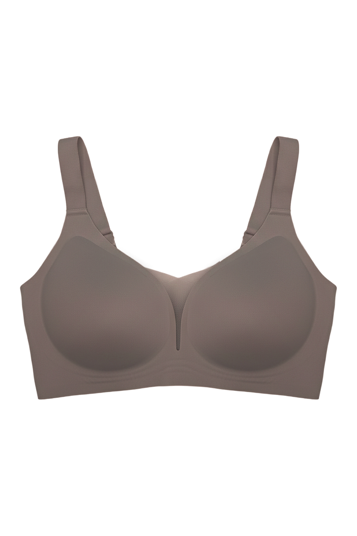 Seamless Bra - Shape | Kahverengi Lazer Kesim Dikişsiz Toparlayıcı Büyük Beden Tüllü Kadın Sütyen