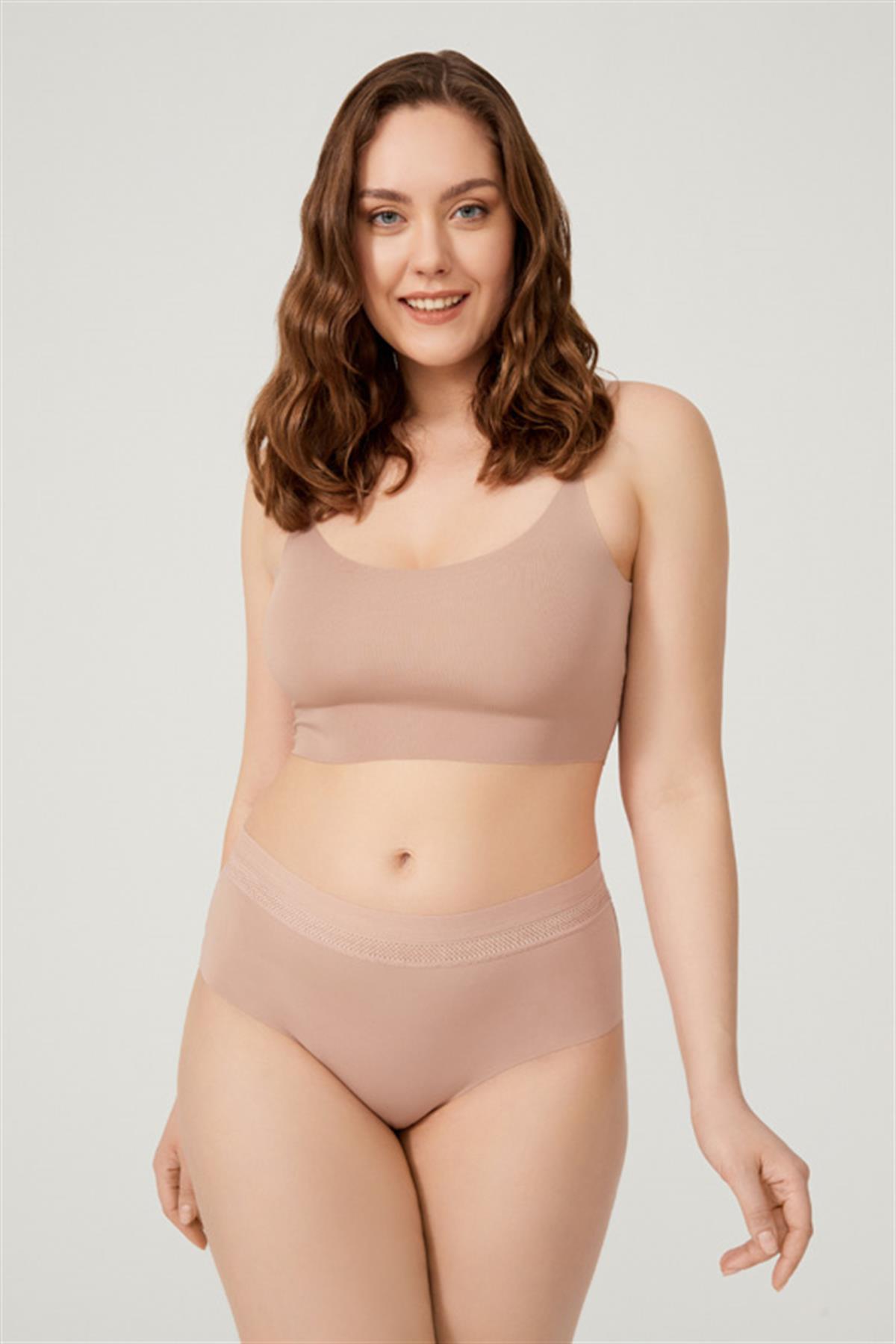 Lazer Kesim Lastik Detaylı Büyük Beden Bikini Külot 5li Paket-4