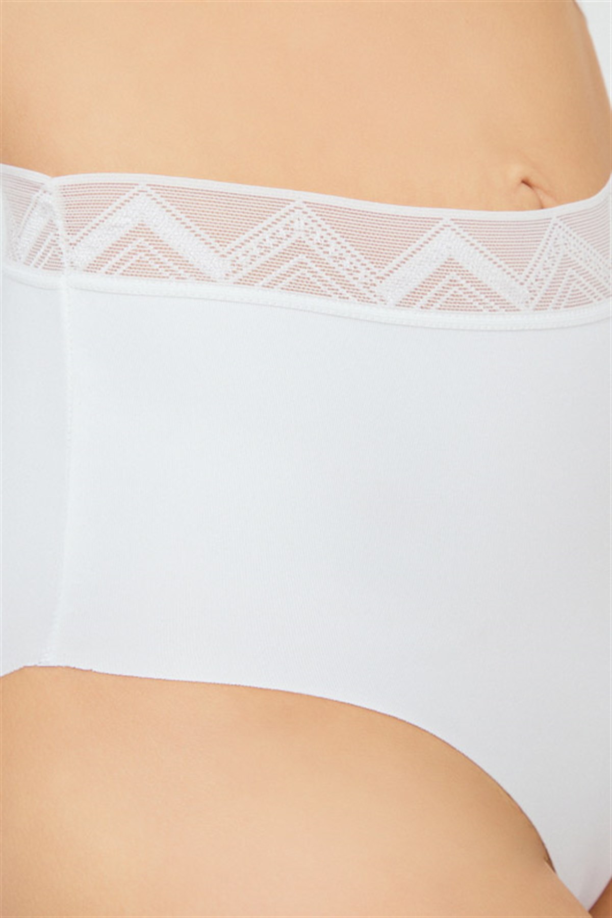 Basic Yüksek Bel Lazer Kesim Bikini Külot 3lü Paket