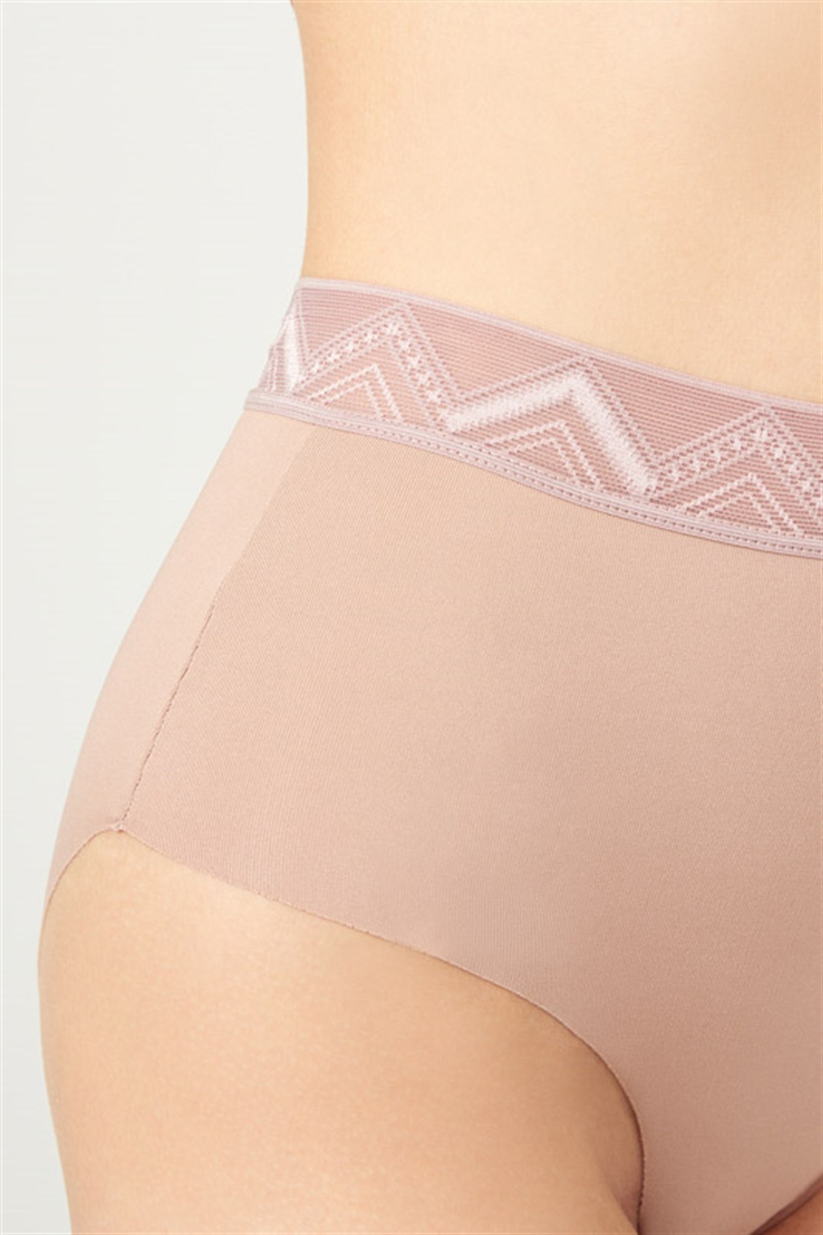 Basic Yüksek Bel Lazer Kesim Bikini Külot 5li Paket - 2