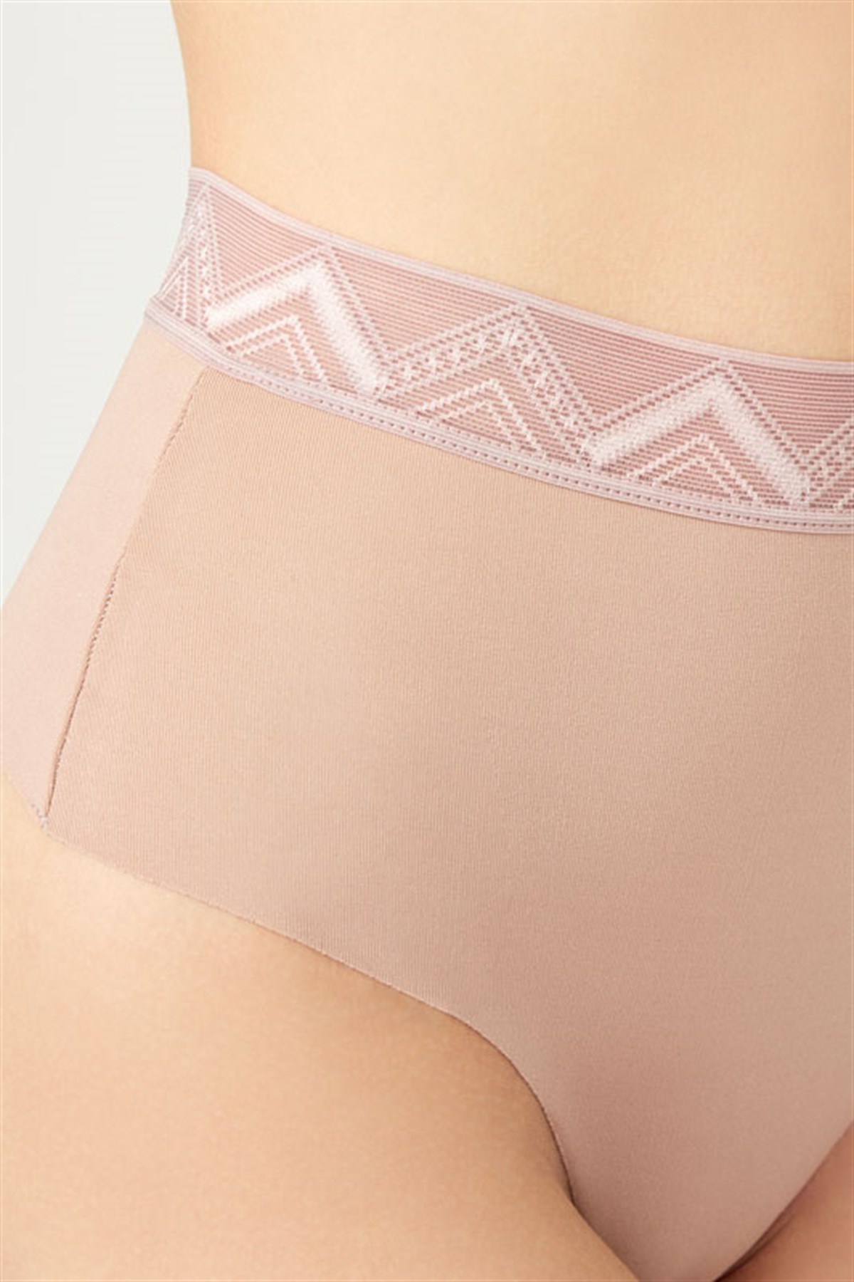 Basic Yüksek Bel Lazer Kesim Tanga Külot 3lü Paket - 6