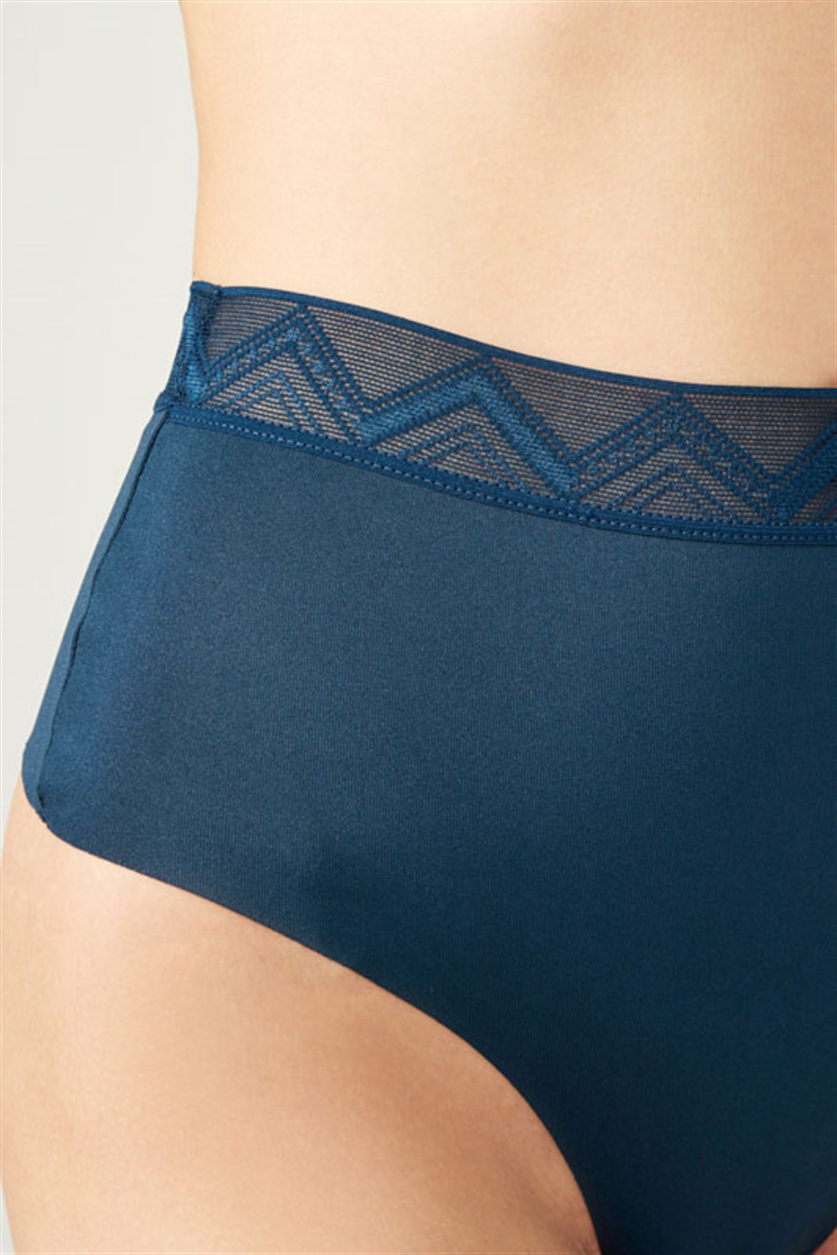 Basic Yüksek Bel Lazer Kesim Tanga Külot 3lü Paket - 2