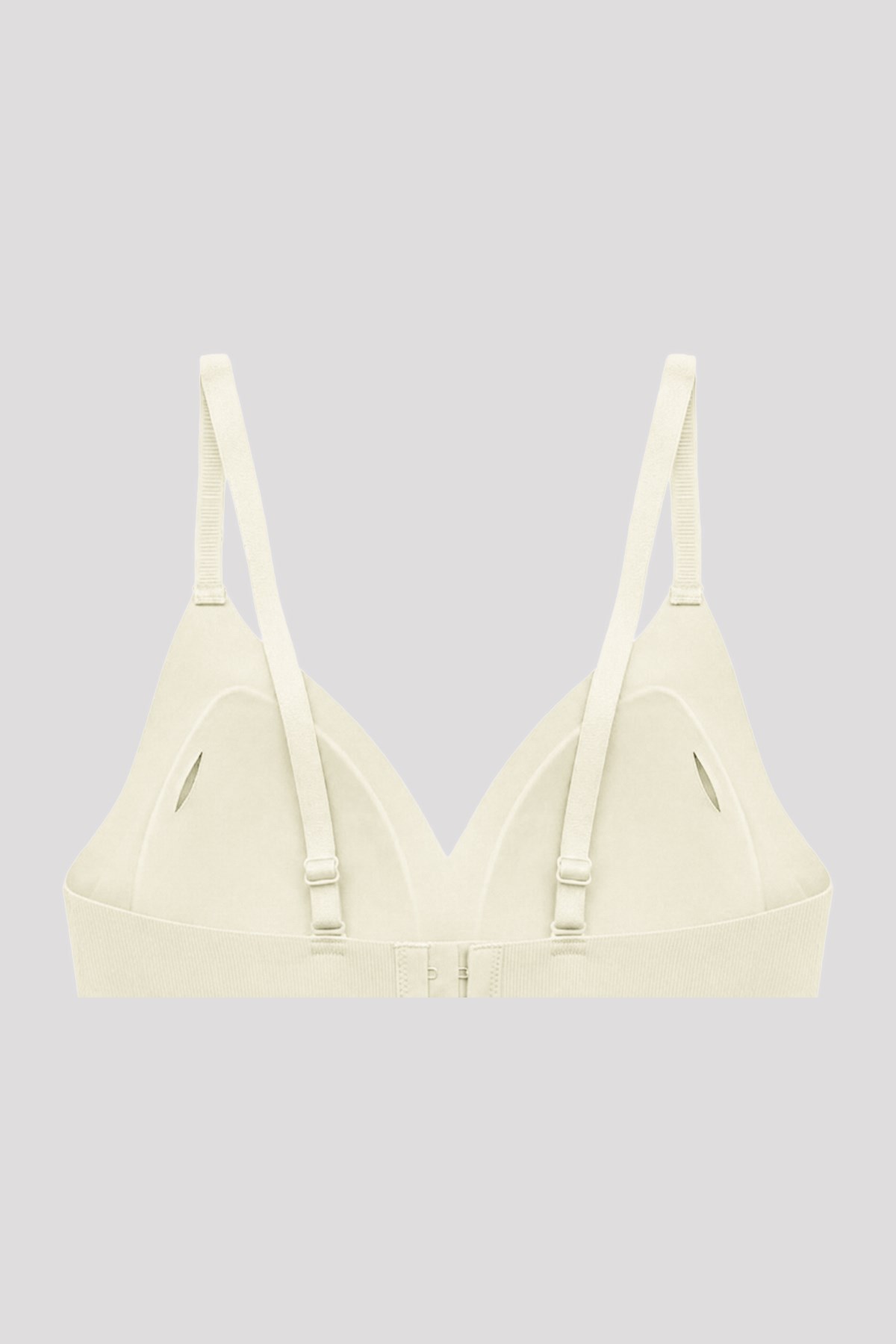 Seamless Bra - Velour | Krem Lazer Kesim Balensiz Üçgen Form Dikişsiz Kadın Sütyen