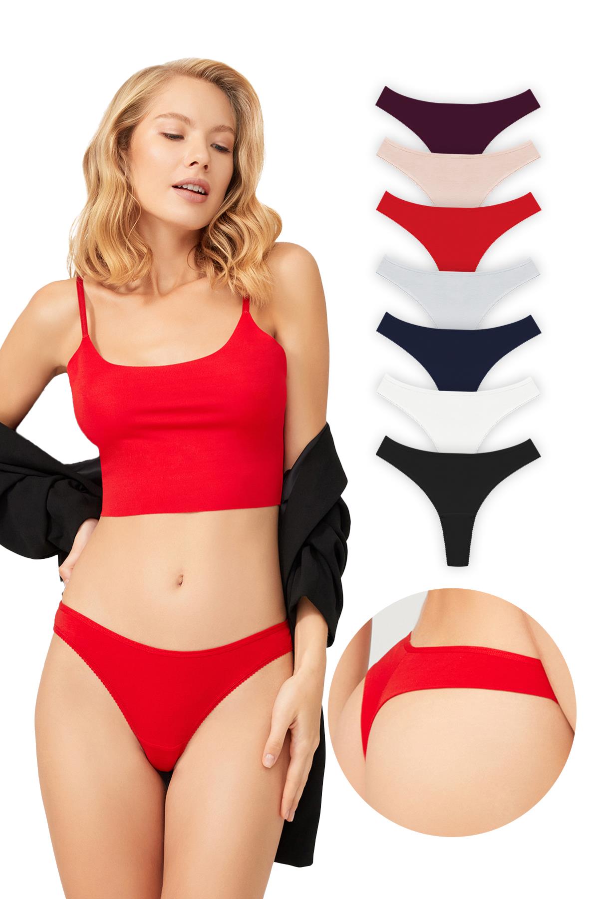 Basic Pamuklu Kadın Tanga Külot 7li Paket