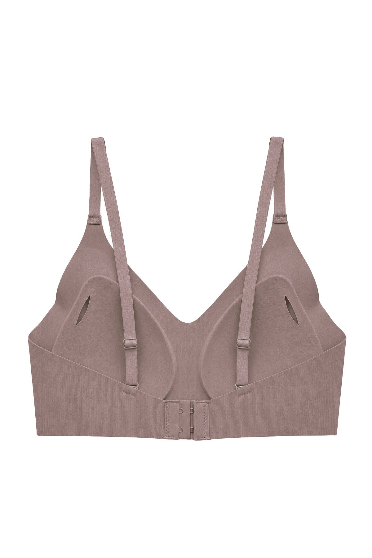 Seamless Bra - Elara | Kahverengi Lazer Kesim Balensiz İnce Fitil Dokulu Dikişsiz Kadın Sütyen