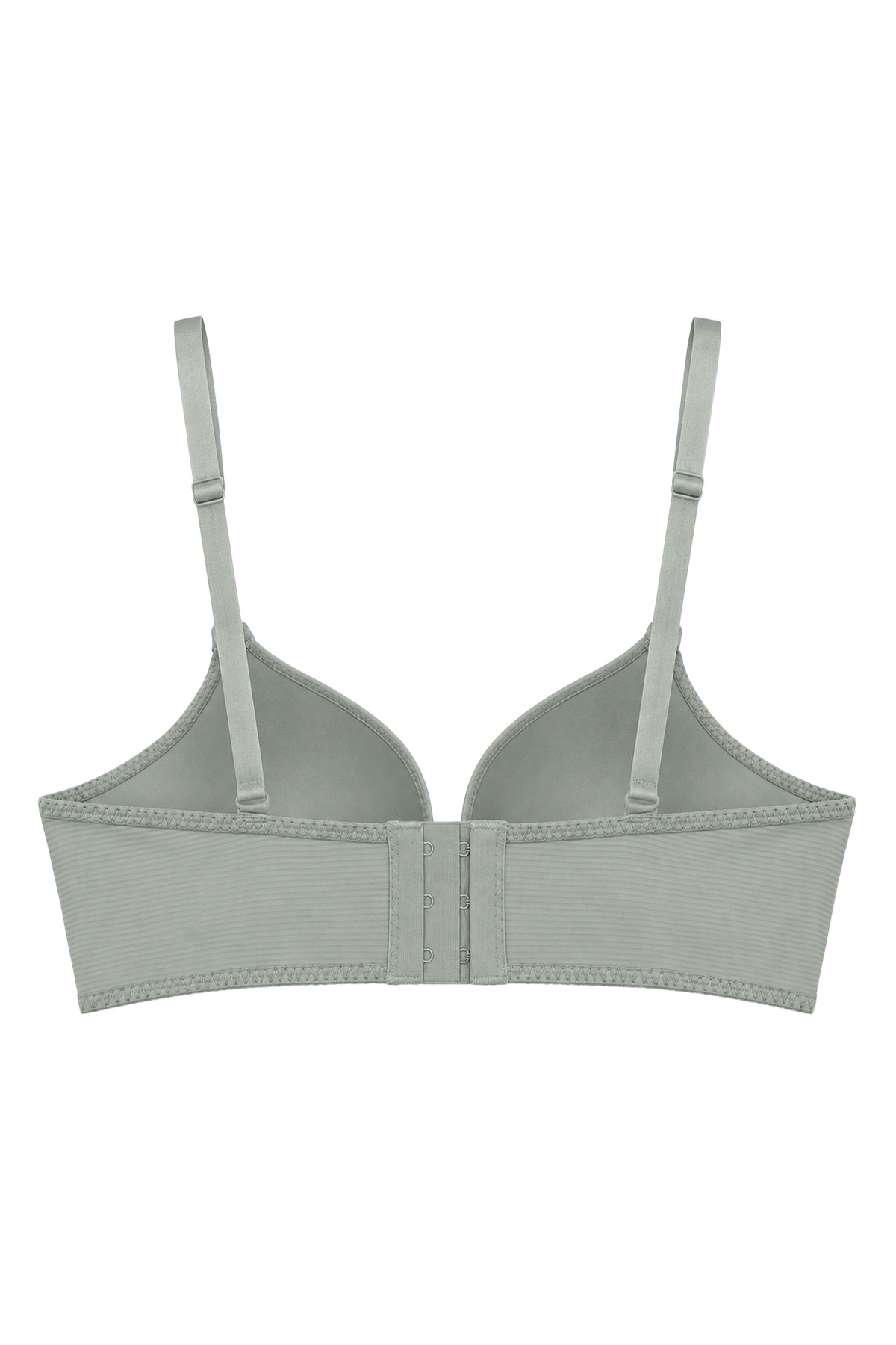 Seamless Bra - Renoa | Yeşil Rib Dokulu Balensiz Doğal Form Straplez Kadın Sütyen